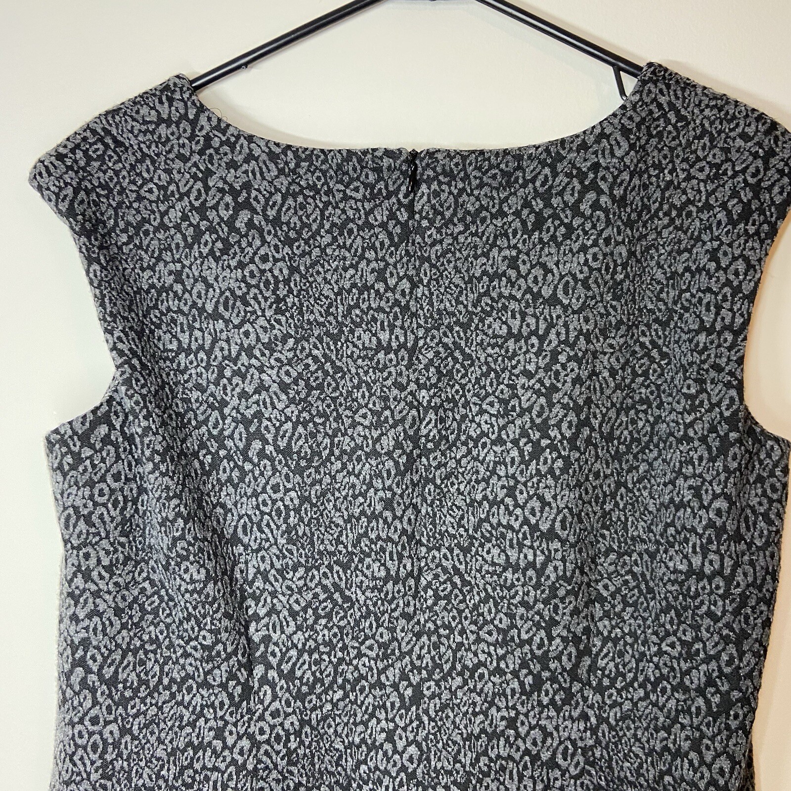 ELEMENTZ Cheetah Print Sleeveless Shift Dress Womens SZ XL Petite Black Gray