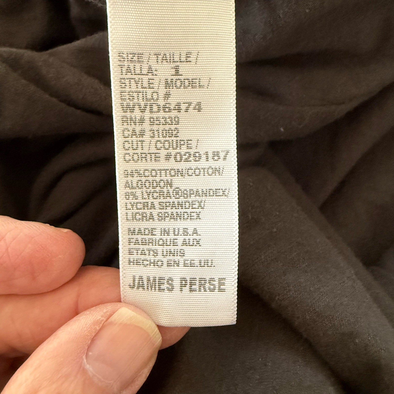 James Perse LA Blouson Raglan Surf Jersey Dress Carbon Gray Preppy Comfort Sz S