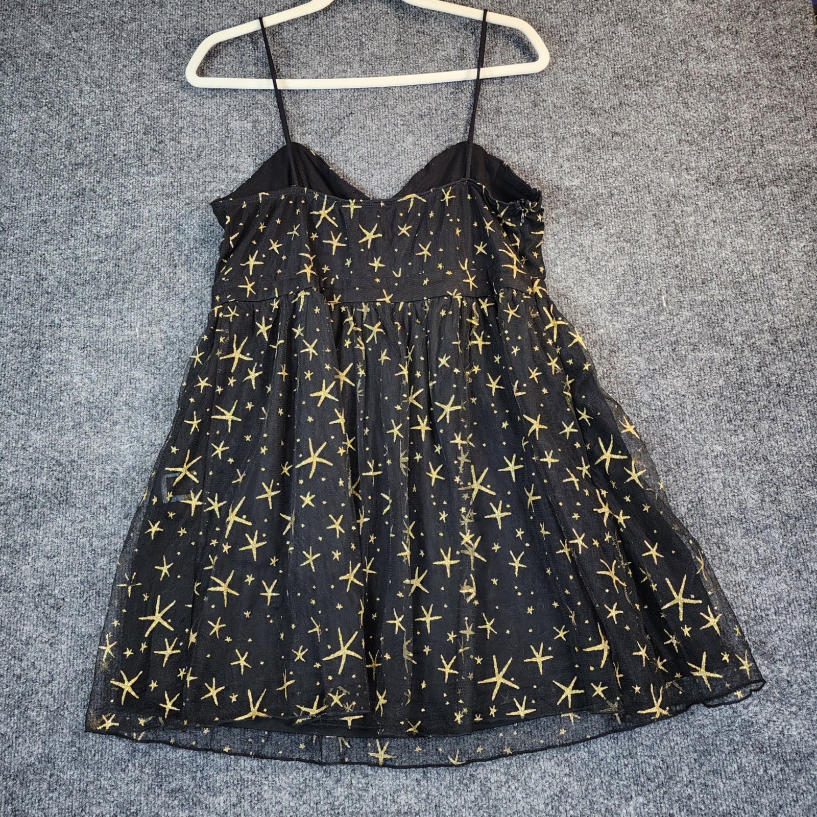 Celestial Fairycore Coquette Princess Whimsigoth Star Mesh Party Dress XL 12