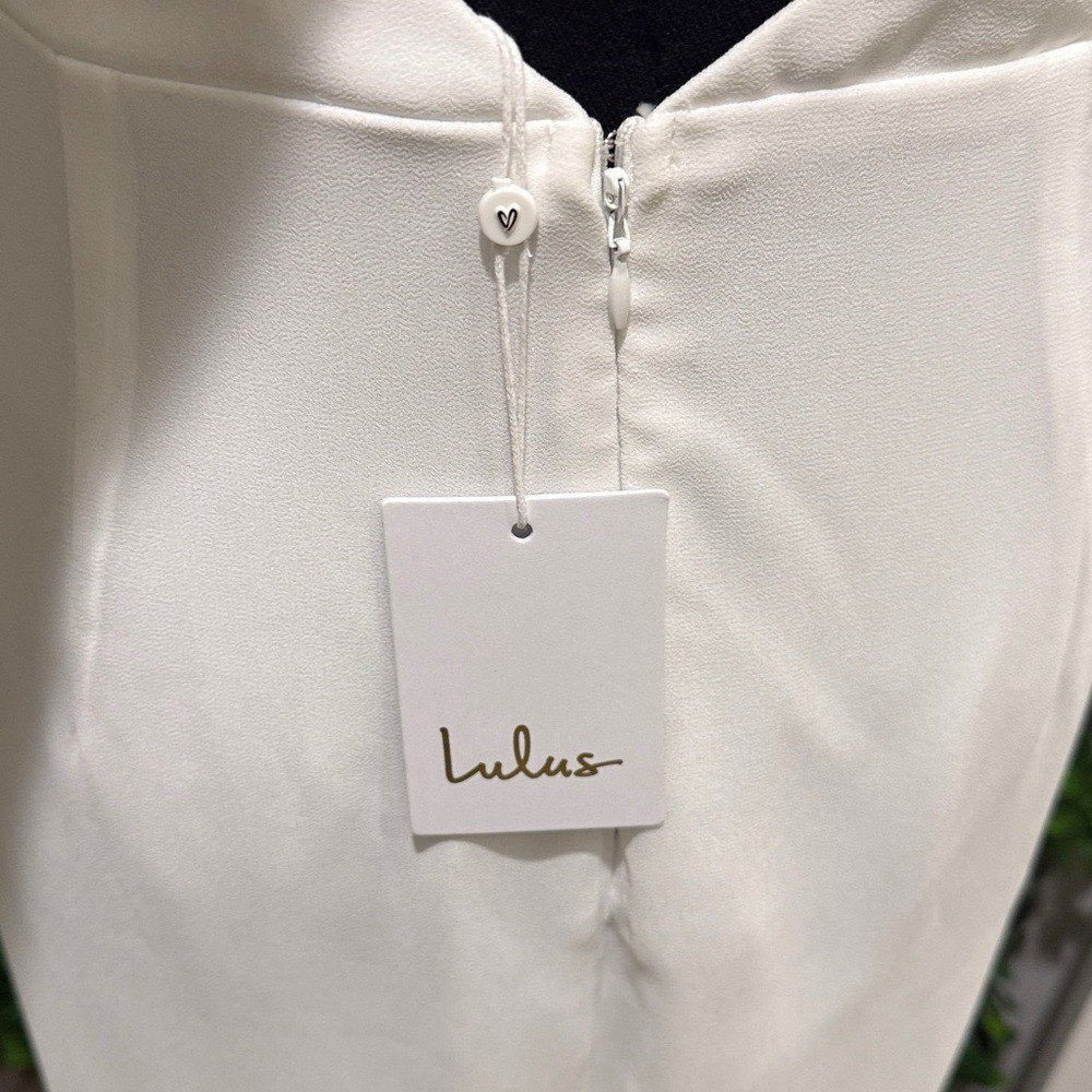 NWT- Captured Your Heart White Halter Dress