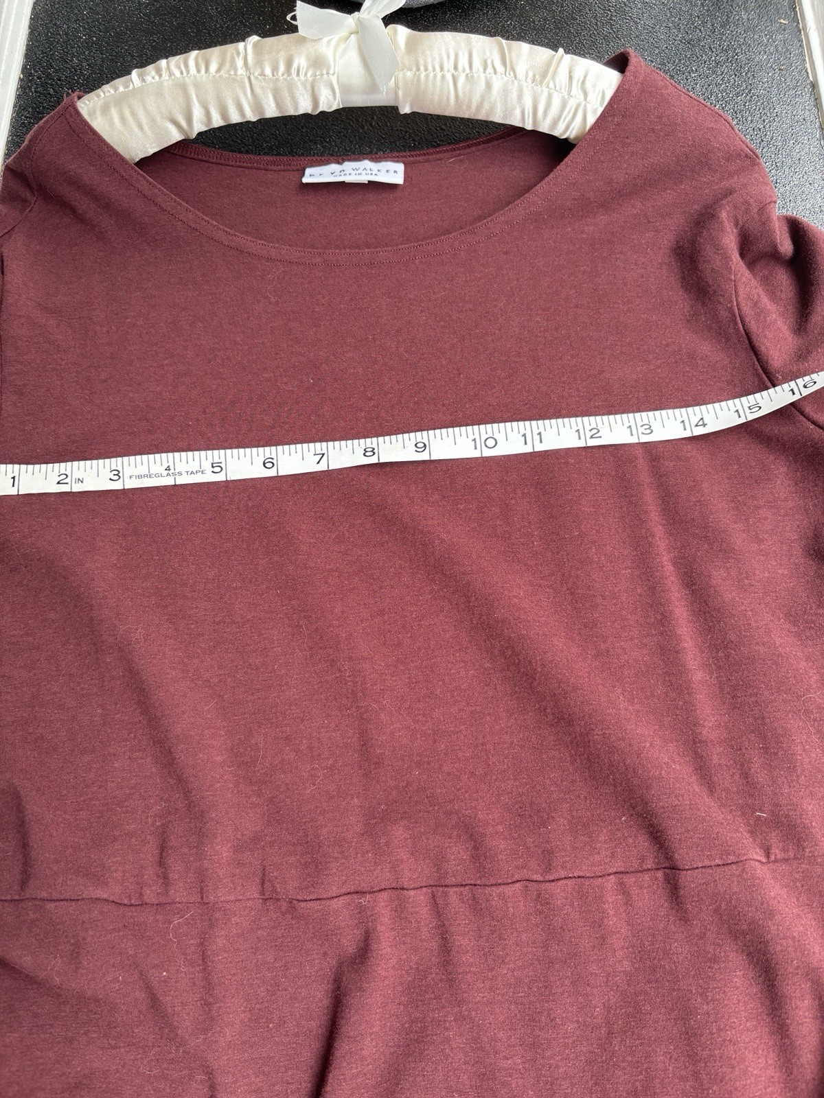 Bryn Walker Women Size M Burgundy Solid Knit A-Line Scoop Neck Bell Sleeve