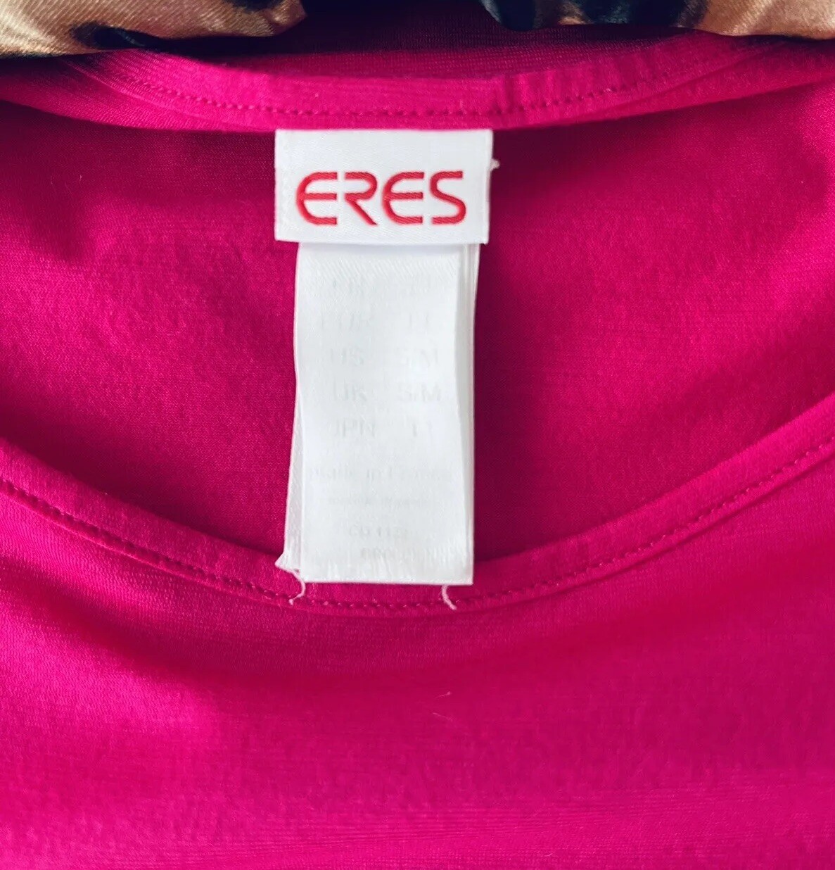 Eres Tunic Jersey Dress, Fuchsia Color, S/M, Made In France