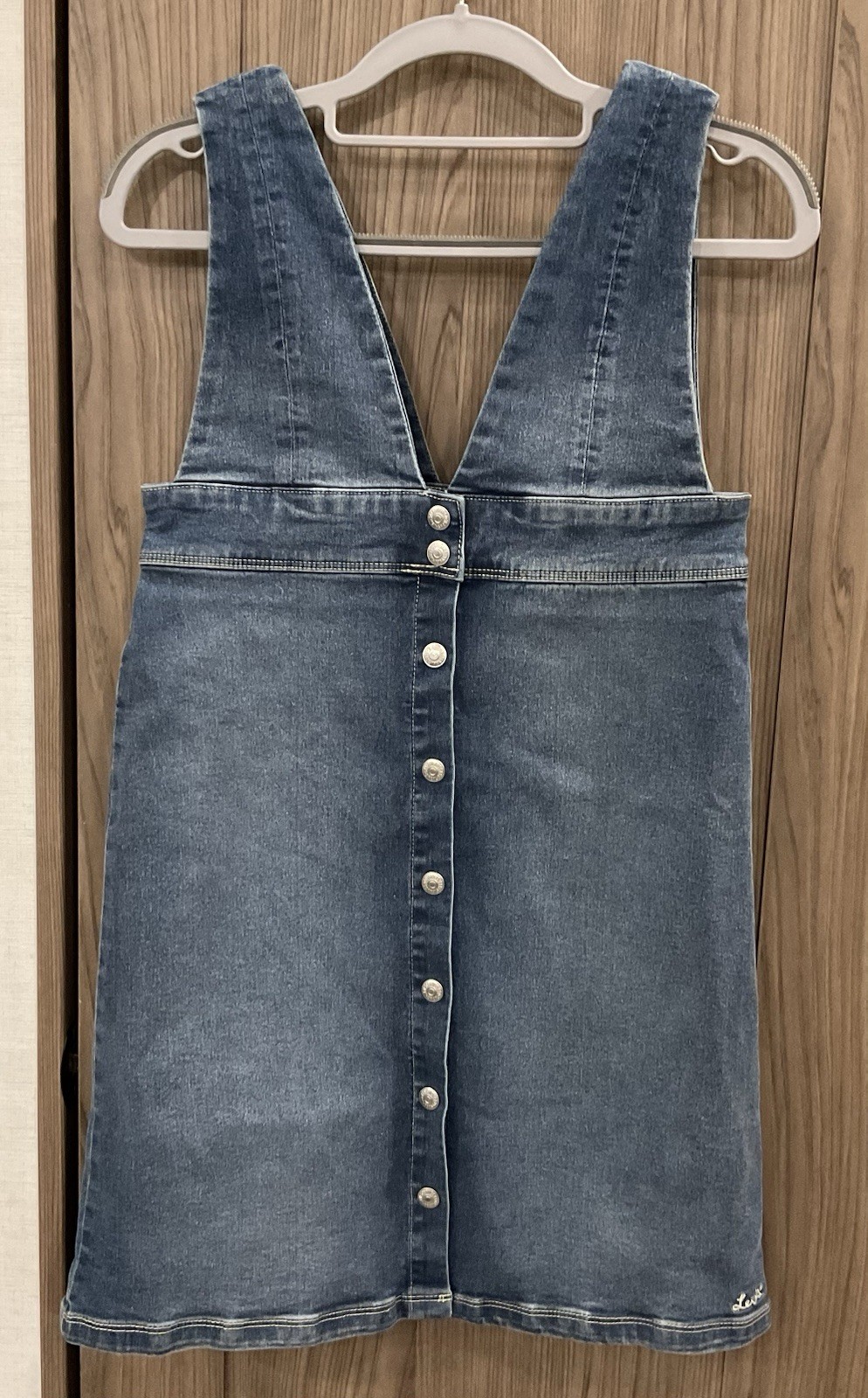 NWT Levis Womens Sleeveless Denium Snap Front Dress Size 12 Reg.