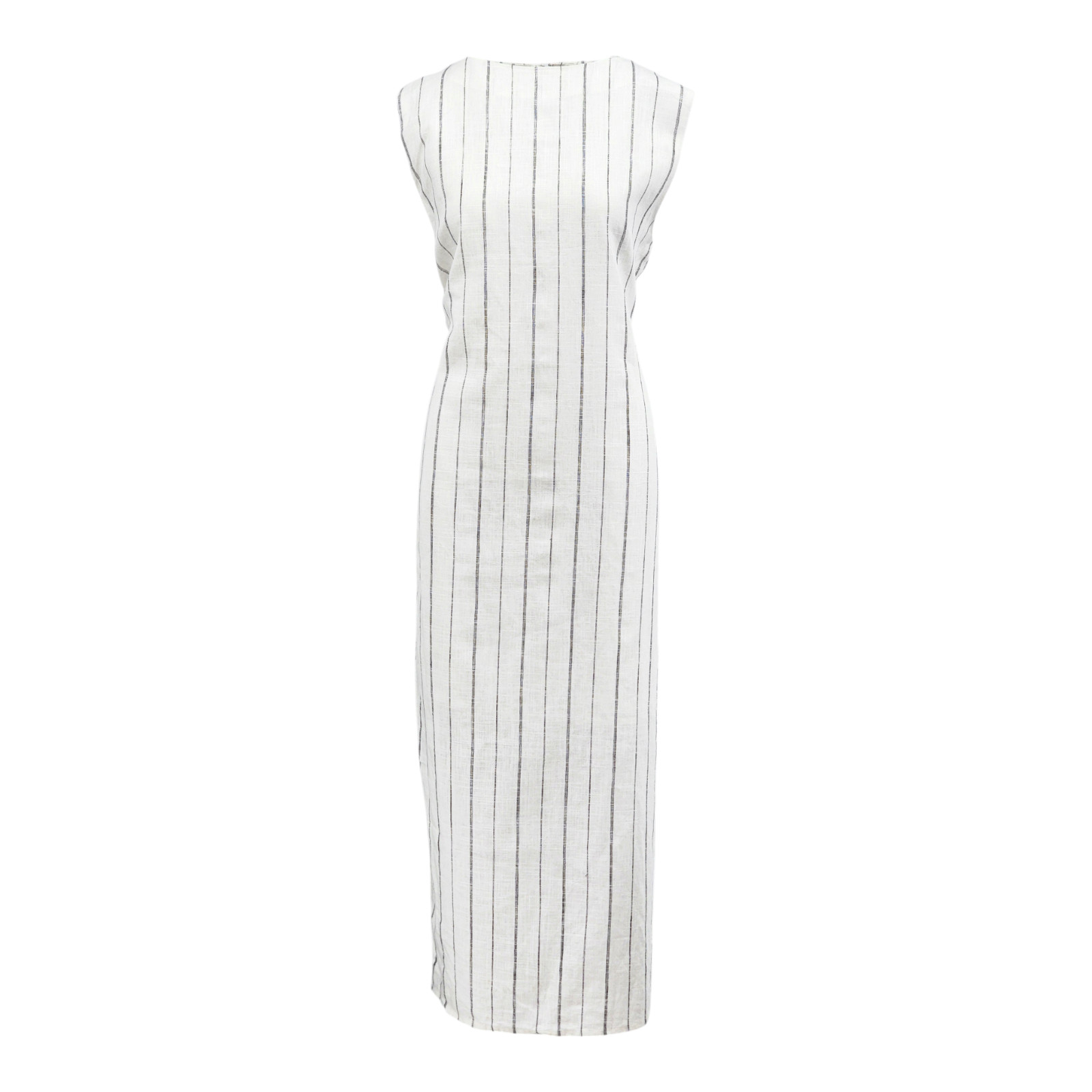 M&S Collection Linen Blend Striped Midaxi Bodycon Dress Womens Ladies RRP £39.50