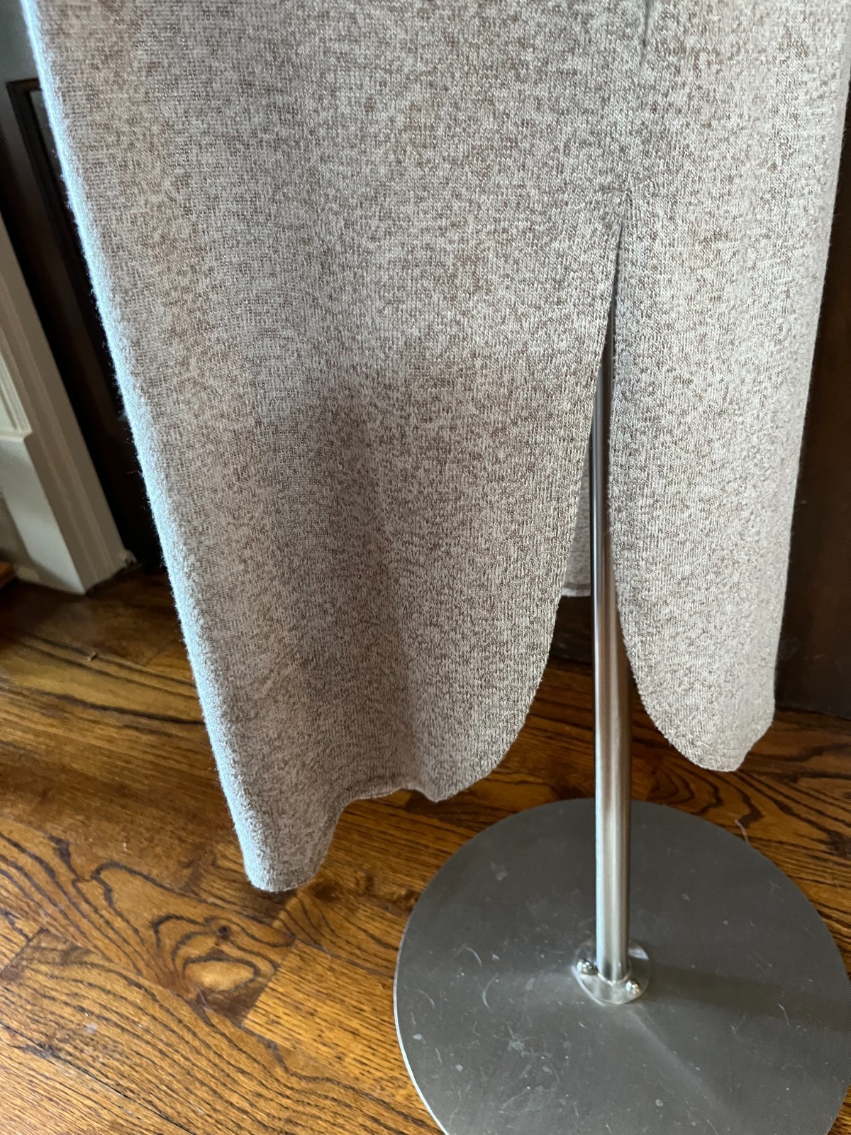 Soft Surroundings Cowl Neck Long Knit Dress NWOT Women’s Size PM Beige Heather
