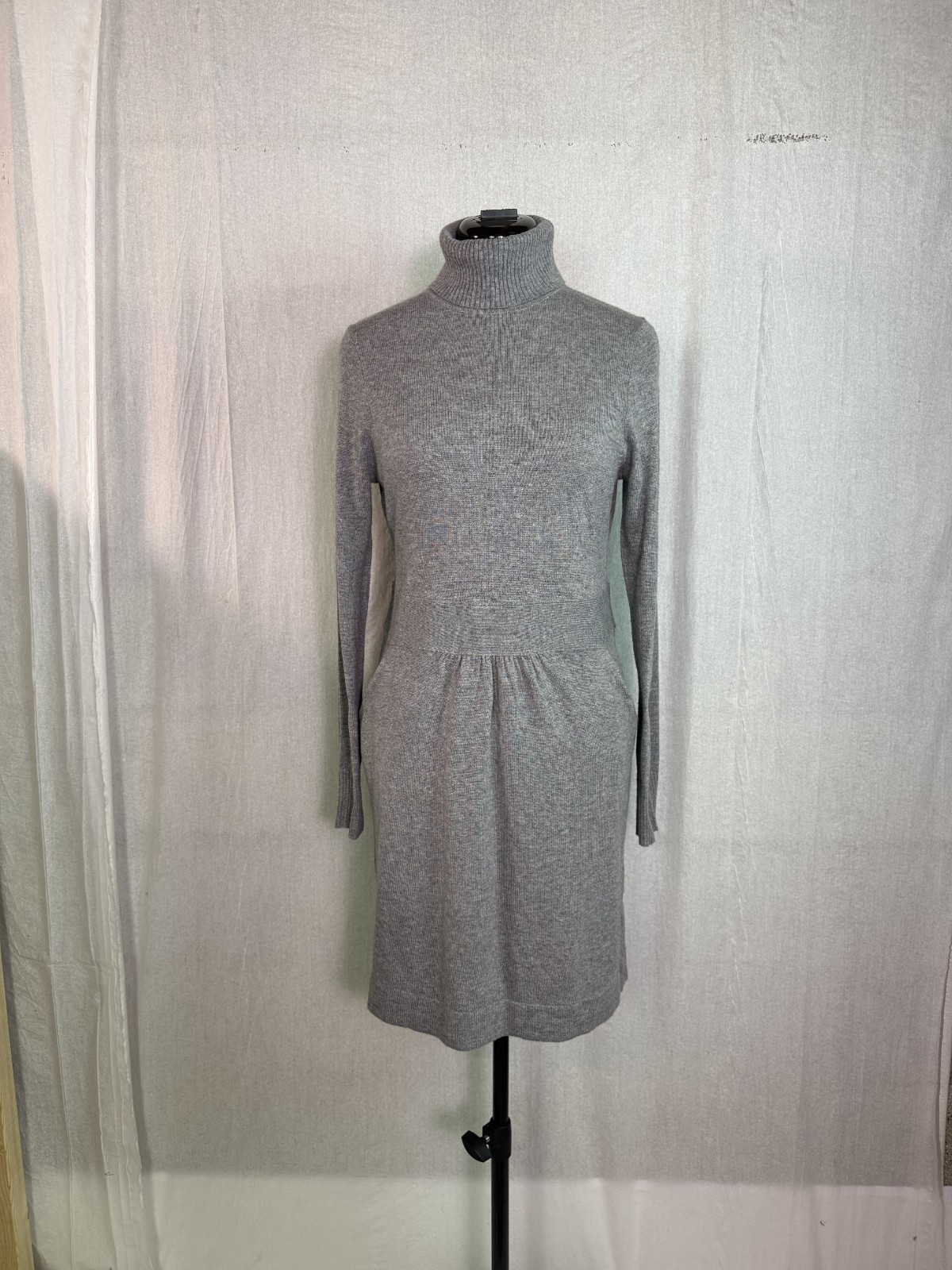 J.Crew Factory Cashmere Blend Rollneck Sweater-dress Size Medium Gray NWT F788