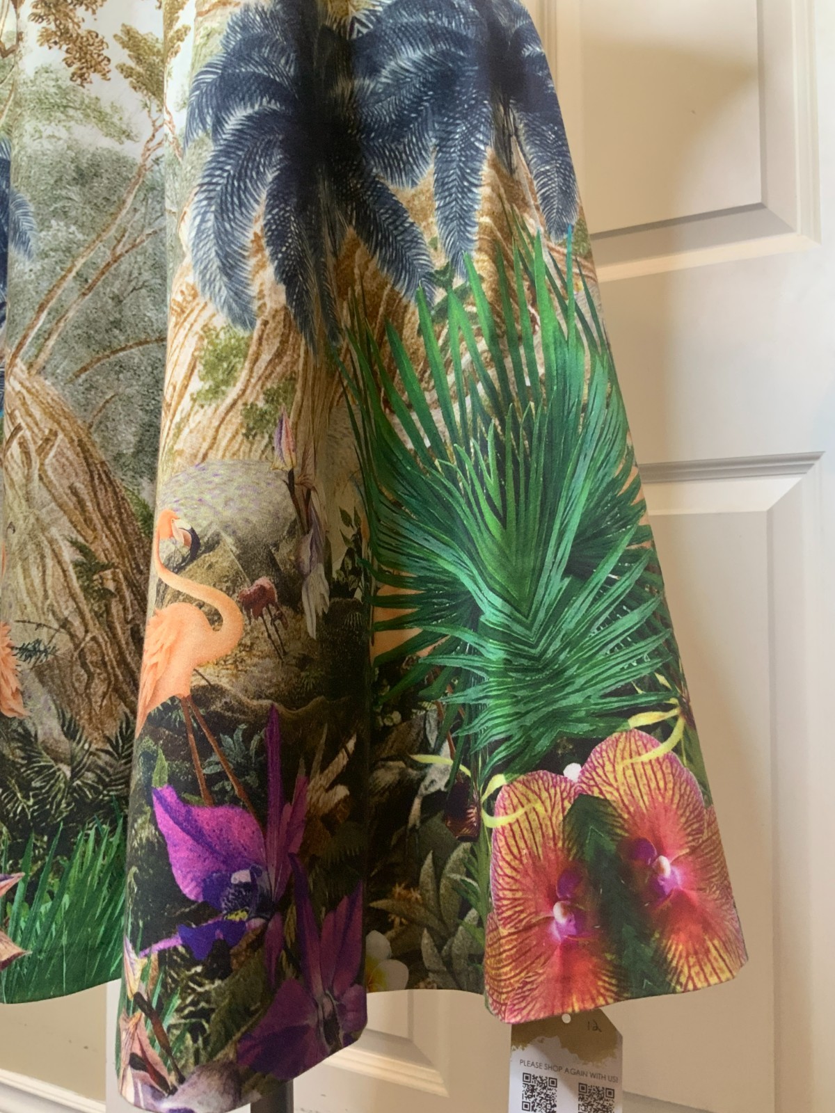 Beatrice B Jungle Print Sleeveless Fit & Flare Dress, Size Small