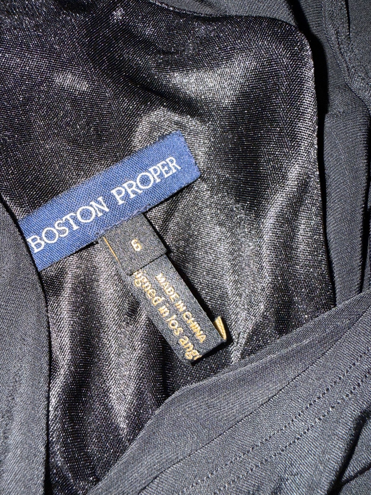 NWT Boston Proper Black Cold Shoulder Dress Size 6 Ruched Long Sleeve Stretch