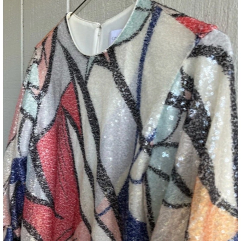NEW! One33 Social Sequin Print Long Sleeve Cocktail Minidress in MULTICOLOR (4)