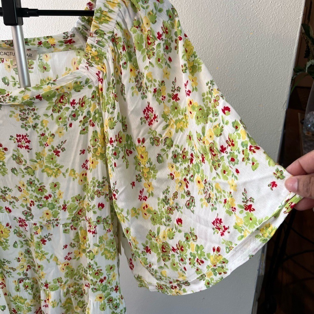 Cactus + Pearl tunic dress off shoulder bohemian cottagecore fairycore prairie