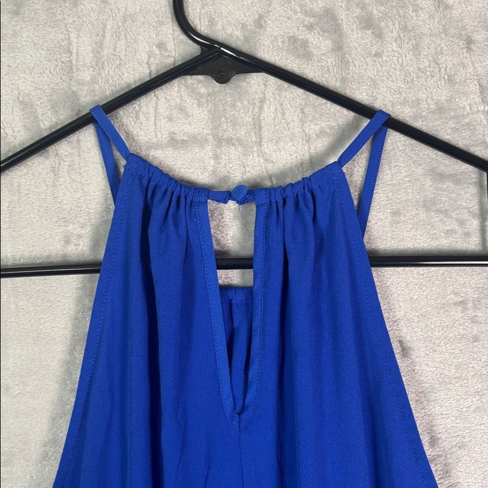 American Eagle Royal Blue Halter Rouched Waist Dress Lightweight Size Medium