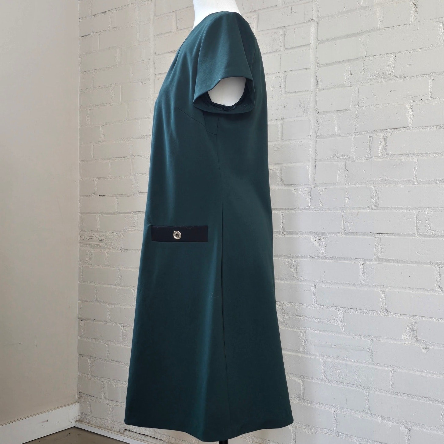 ​Tommy Hilfiger Emerald Shift Dress┃Preppy Americana Mod Workwear┃Dark Academia