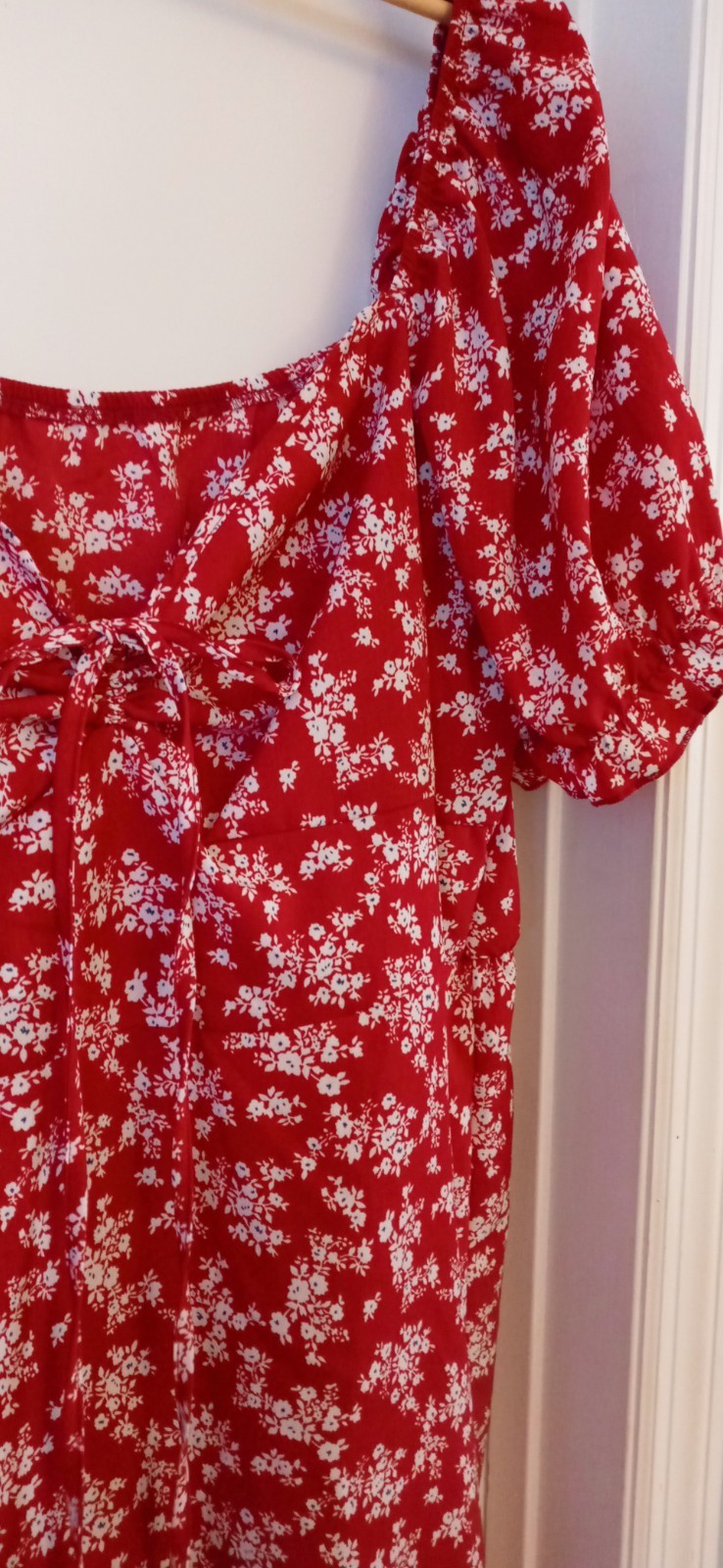 Shien Red Floral Cottage Core Dress Size 7x