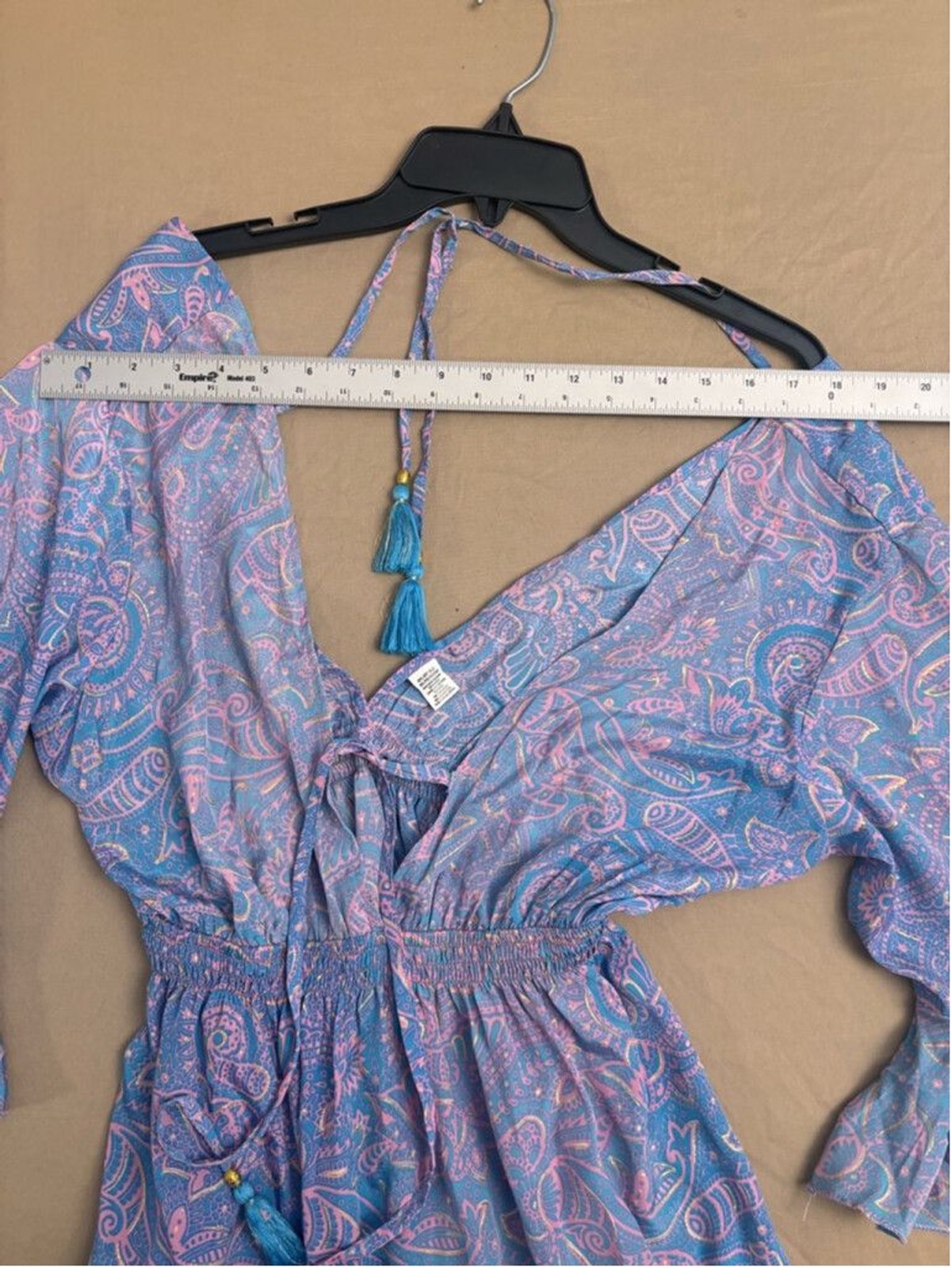 Art Silk Polyester Blend Mini Dress Women’s Size M Blue Pink