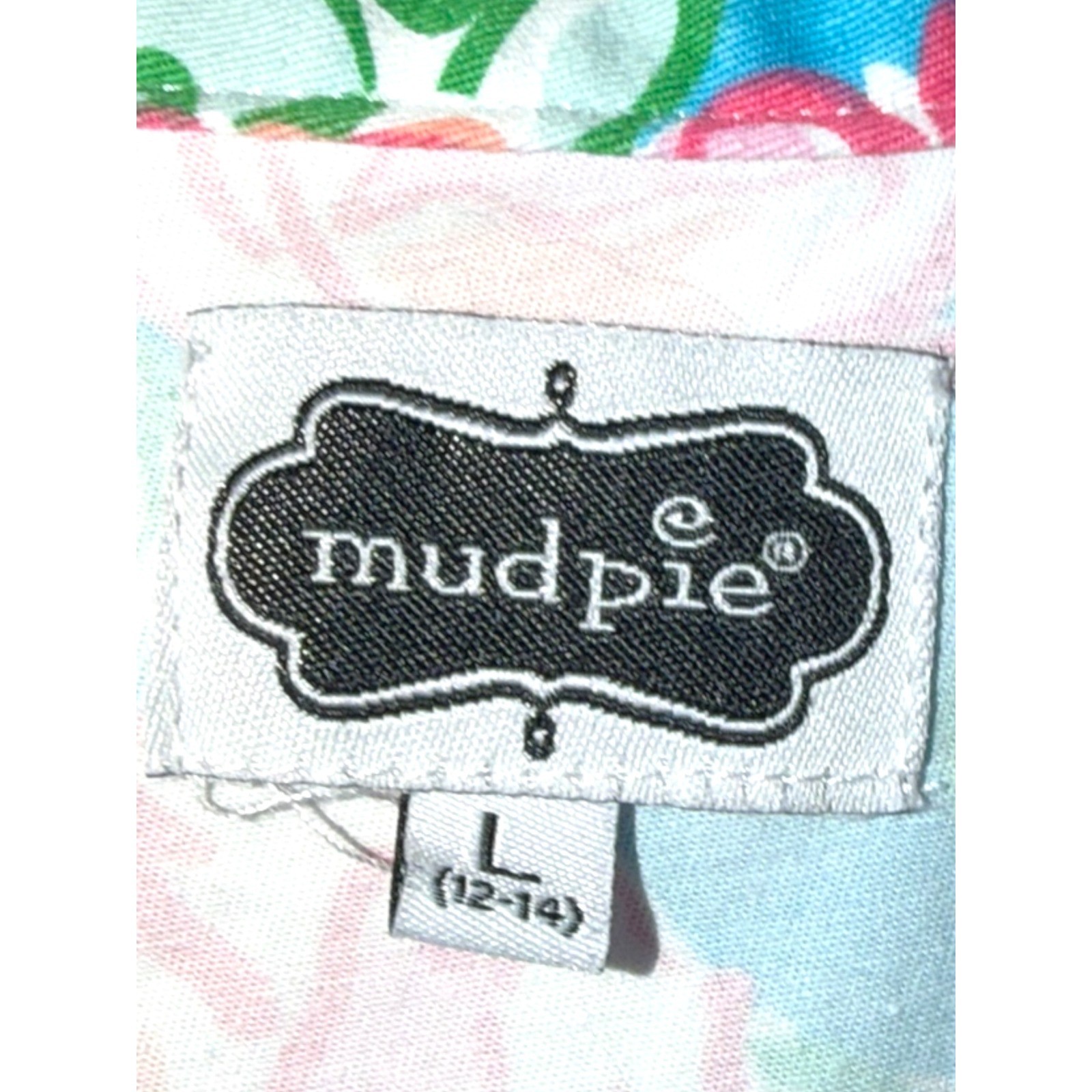 Mud Pie Large Floral Shift Dress Pink Blue Sleeveless Resort Preppy