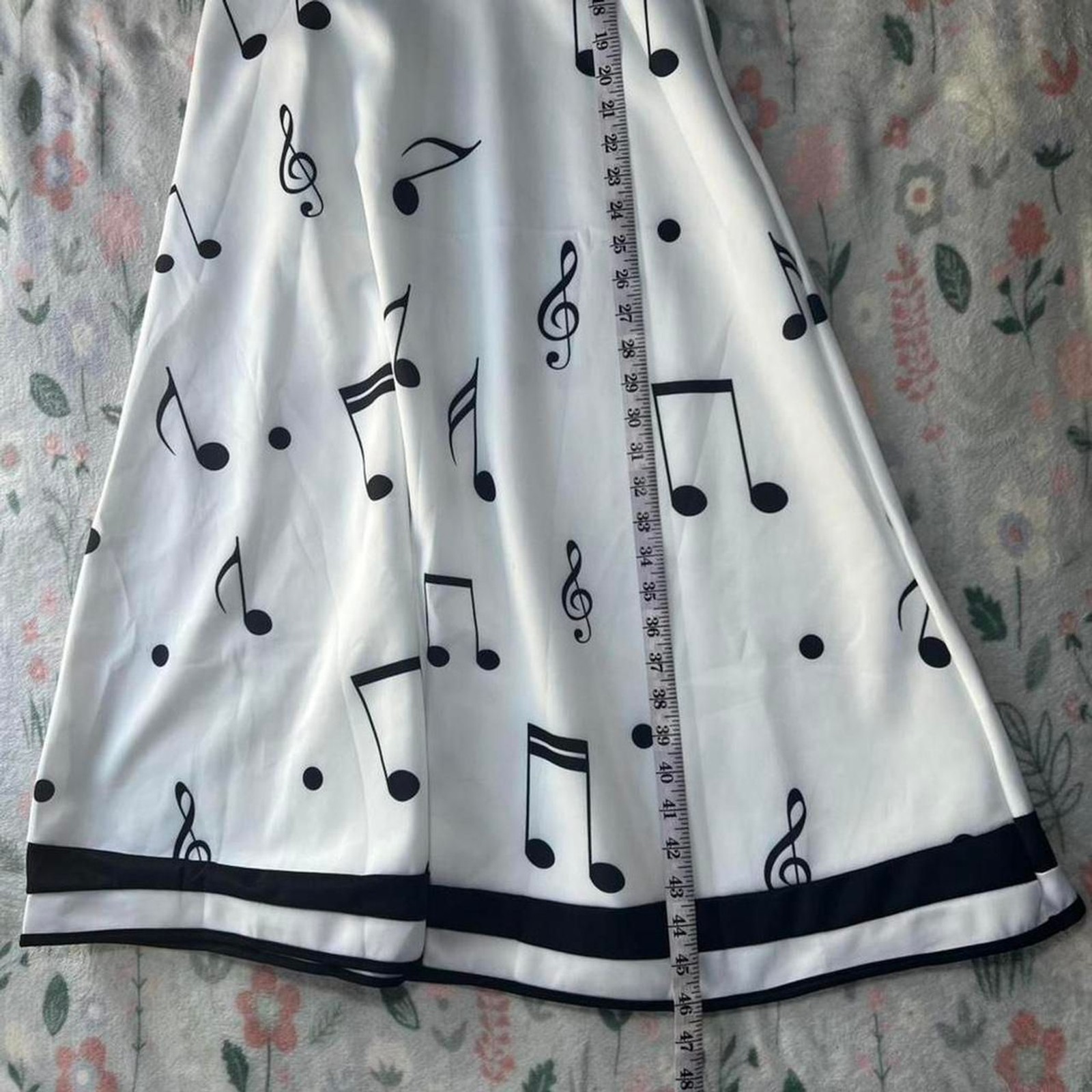 Music Note Swing Dress S – Retro 50s Rockabilly Twee Pin-Up Fit and Flare Indie