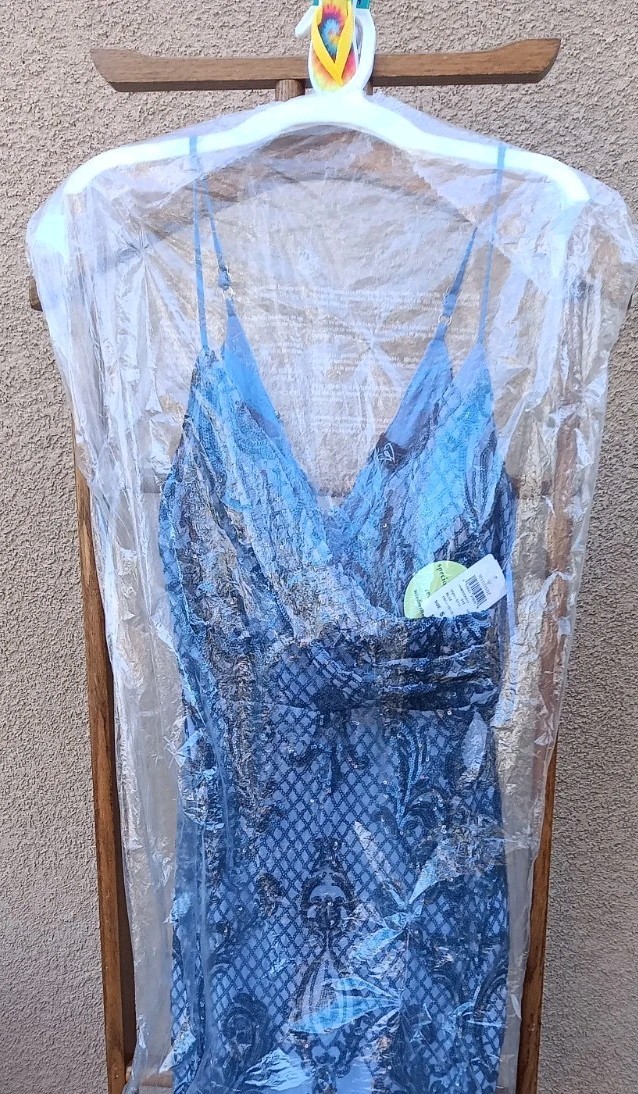 NWT Windsor Ella Sequin Mesh Bodycon Dress Blue Purple Size Small 💙💜