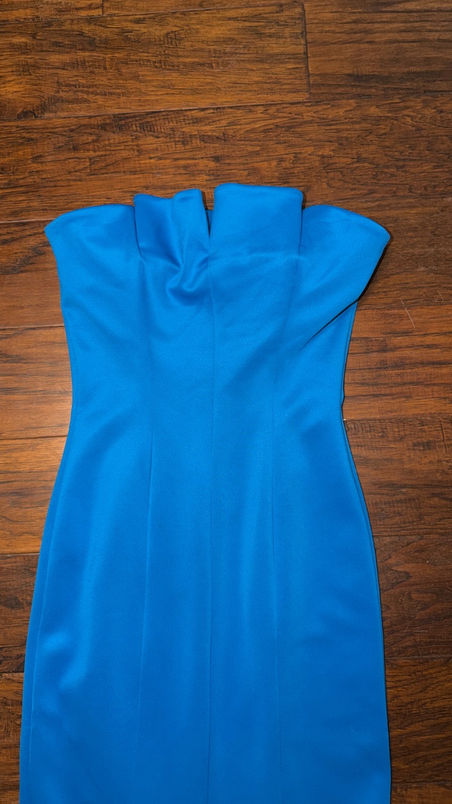 $575 NWT Black Halo Strapless Mermaid Gown Blue Formal Long Maxi Dress 0 XS