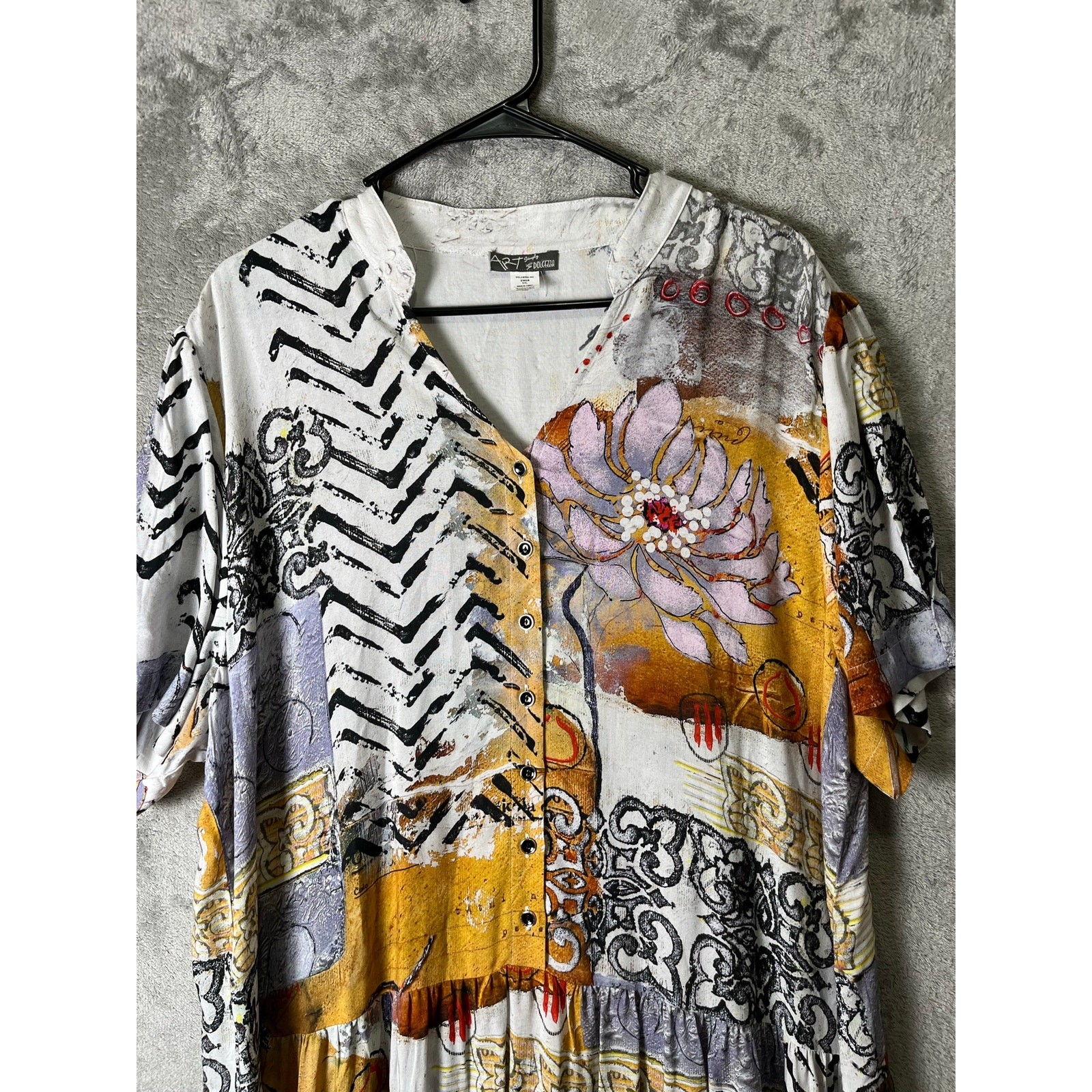 Simply Art by Dolcezza Good Enough Art Dress Painterly Boho Gallery Core XXL