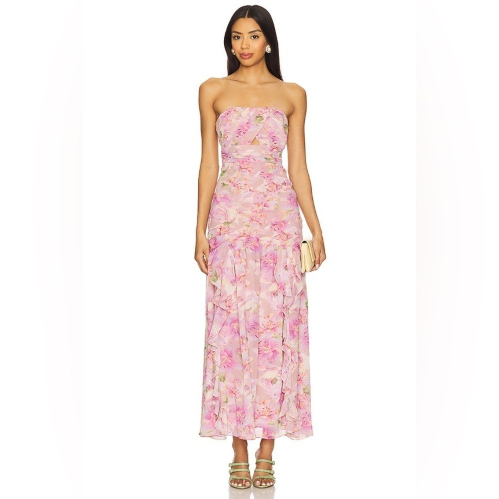 ASTR the Label Estefany Dress in Pink Floral NWT Size M