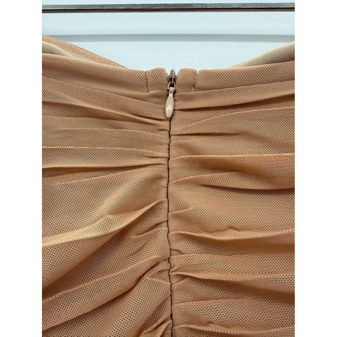 NWT princess polly Atticus mesh overlay Mini Dress Strapless Bustier Nude size 4