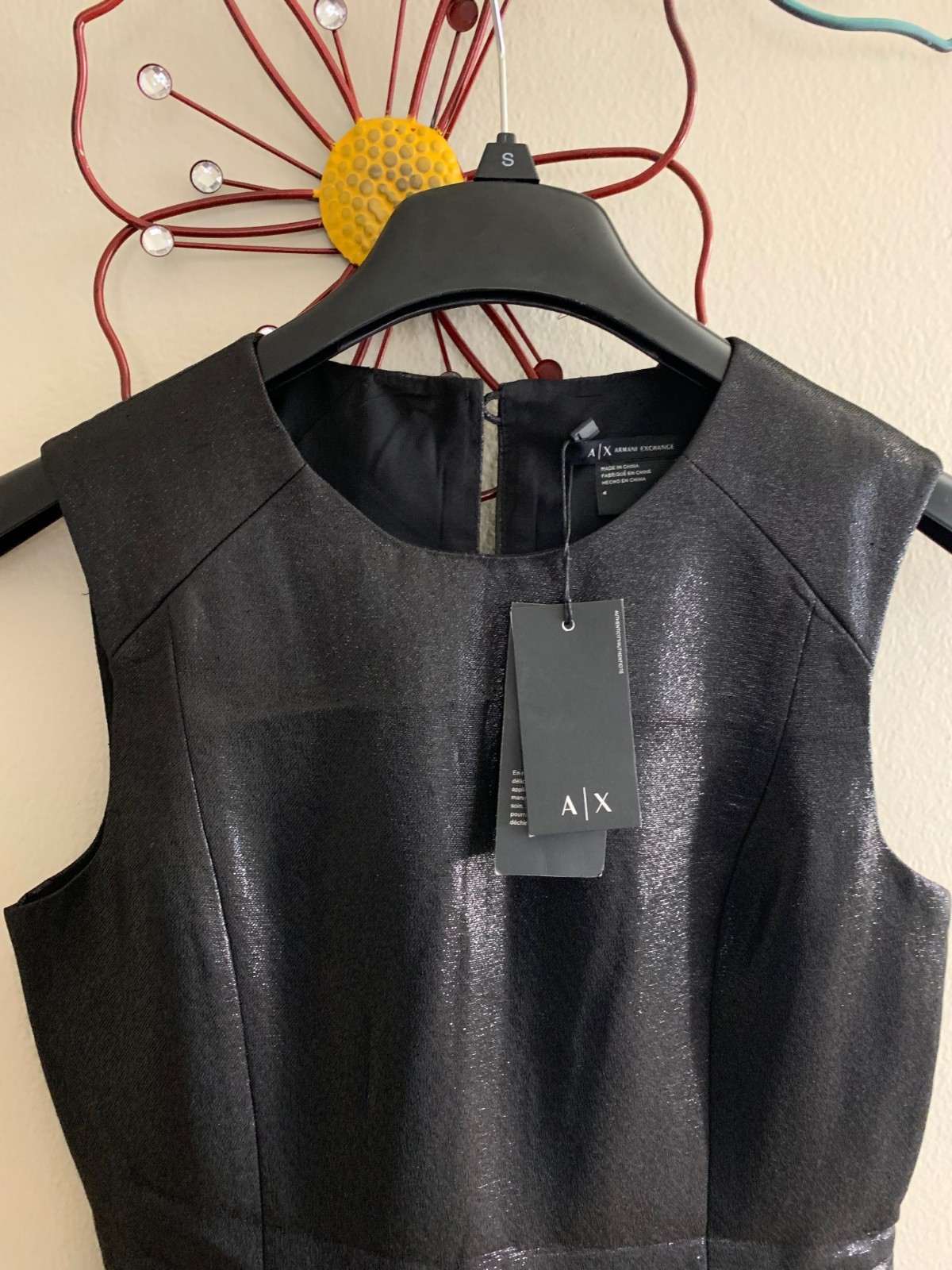 A|X Armani Exchange Women’s Sleeveless Crew Neck Dress – Size 4