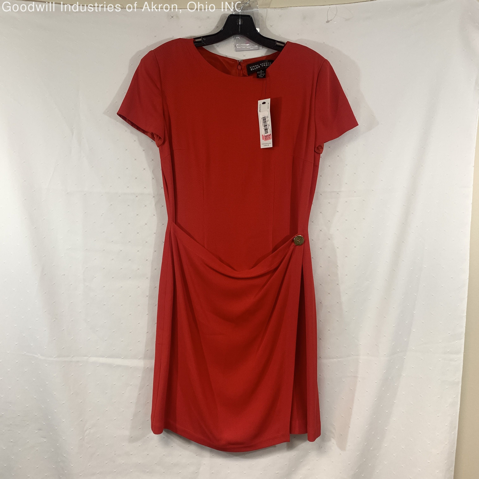 NWT Linda Allard Ellen Tracy Red Women’s Shift Dress, Sz. 6