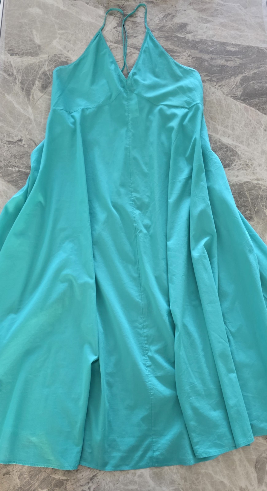 M&S Pure Cotton Strappy V-Neck Midaxi Beach Dress ~ Size 14
