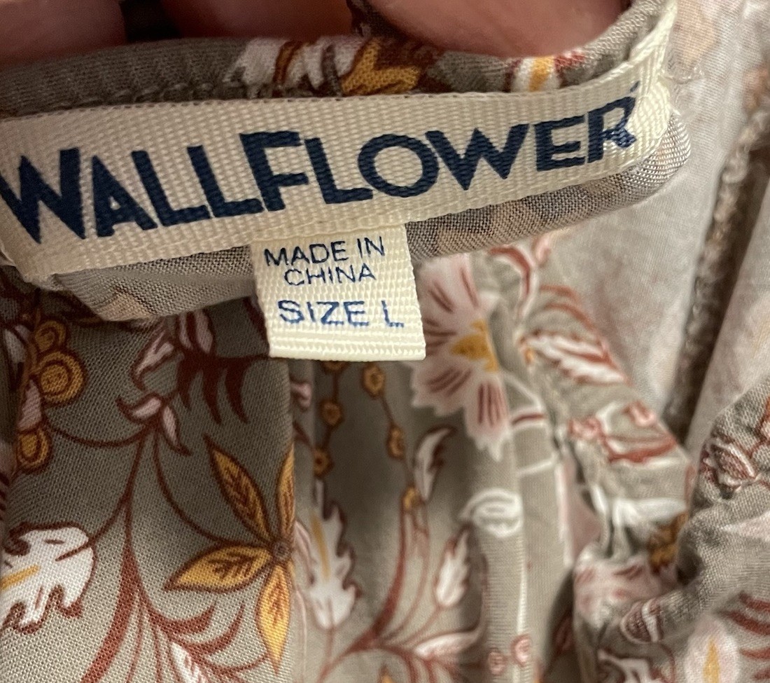 Wallflower Maxi Dress Large Festival Strappy Boho Peasant Paisley