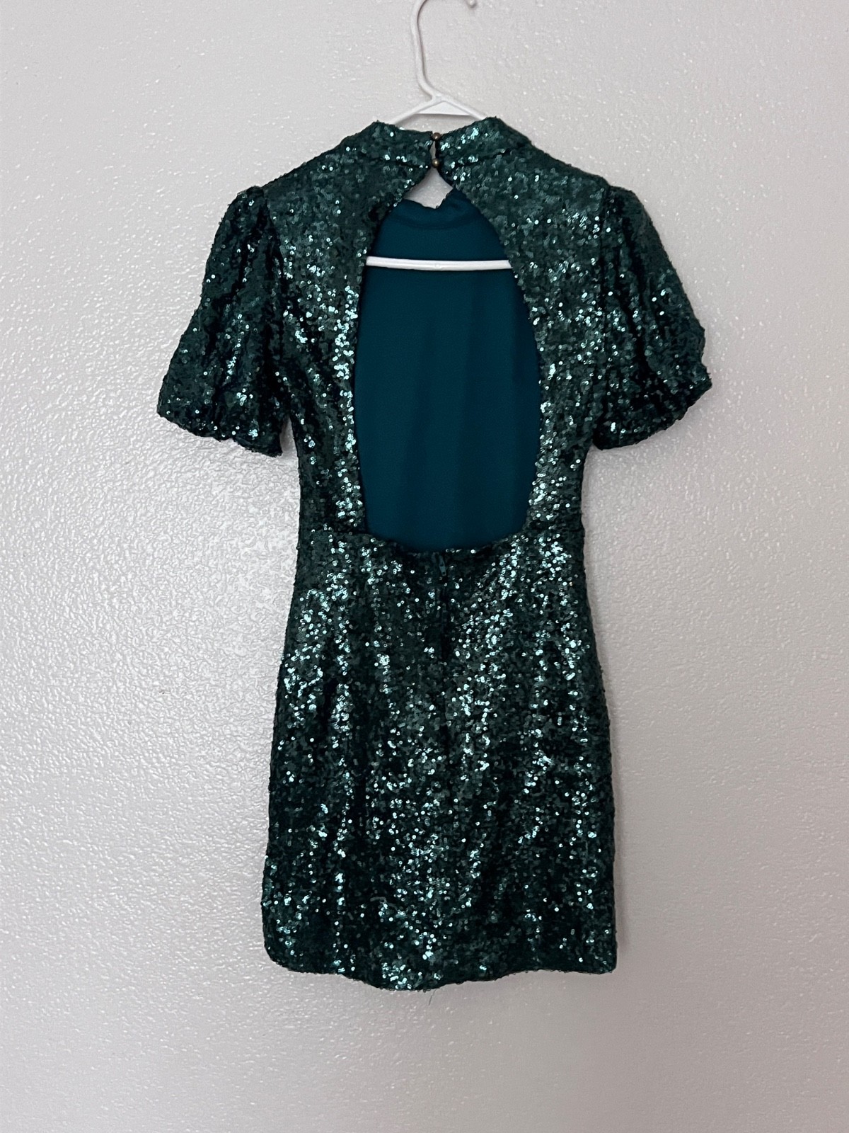 Speechless Green Sequins Mini Party Dress size 3 Zipper