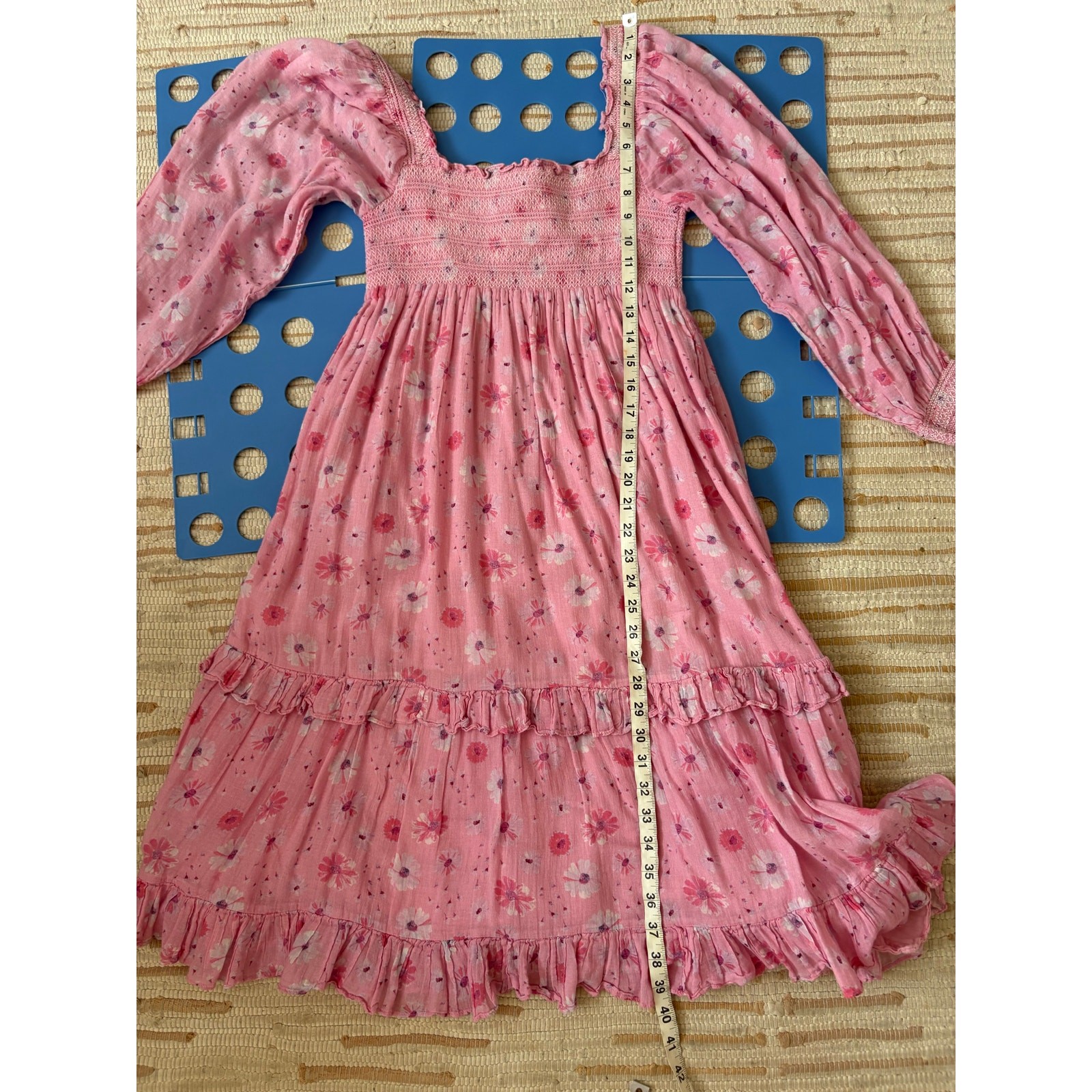LoveShackFancy Miri Pink Coral Blaze Dress Size Small