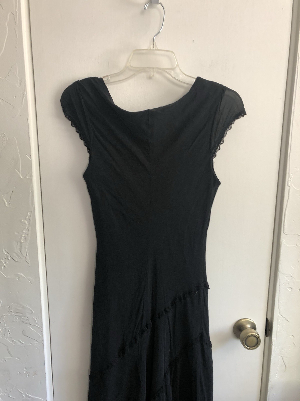 Vintage 100% Silk/Polyester Jonathan Martin Studios Black Dress
