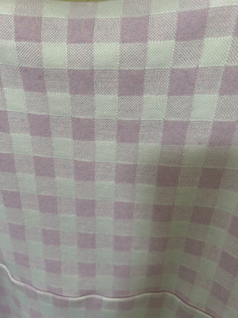 GILLI Women’s L Pink Lilac Gingham Puff Sleeve Open Back Mini Dress Cottagecore