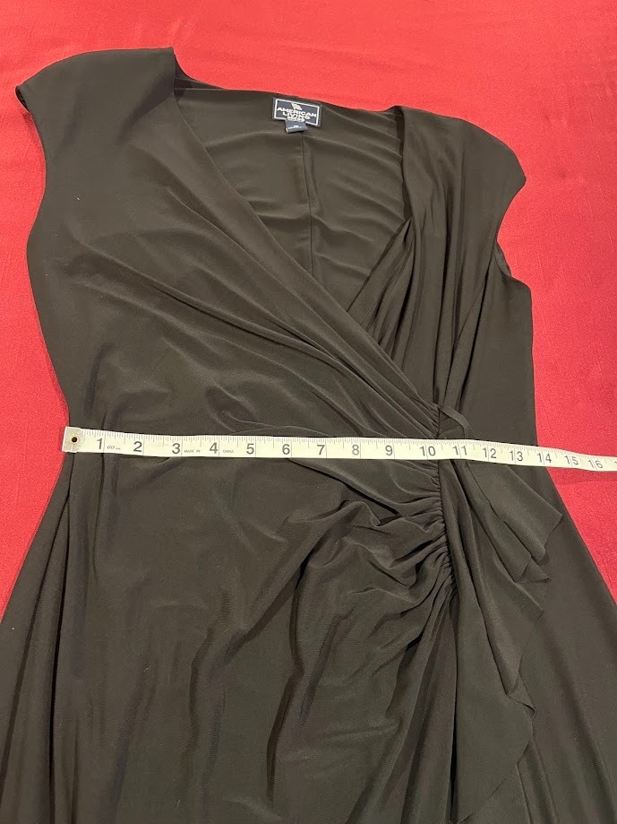American Living Cap Sleeved Black Knit Dress Size 10