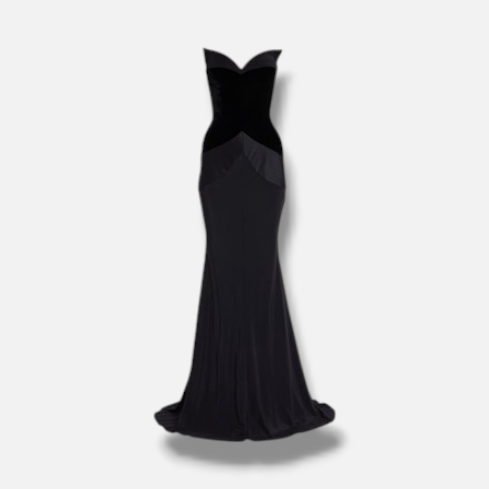 Sergio Hudson Womens Black Lined Padded Cups Formal Gown Dress Size 4