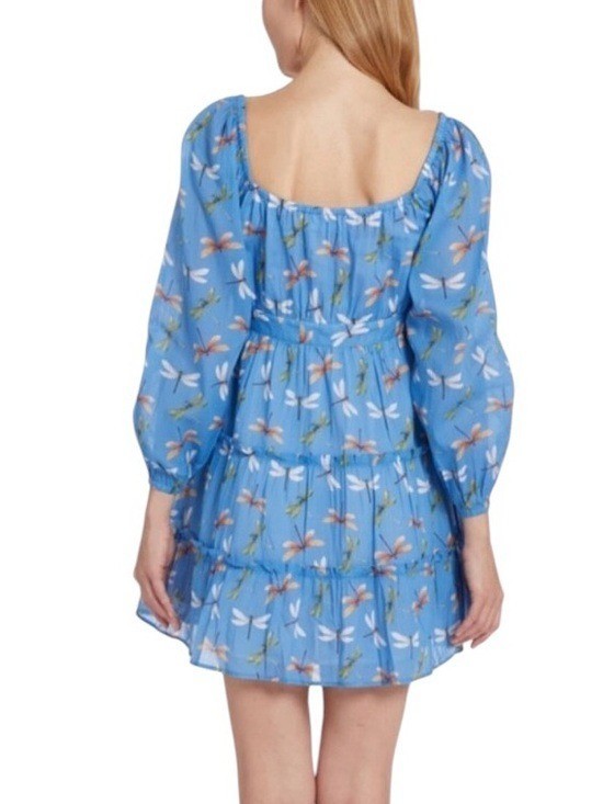 NEW OLIVIA BY LIVRO Cotton Cin Cin Mini Dress Dragonflies XS retail $375
