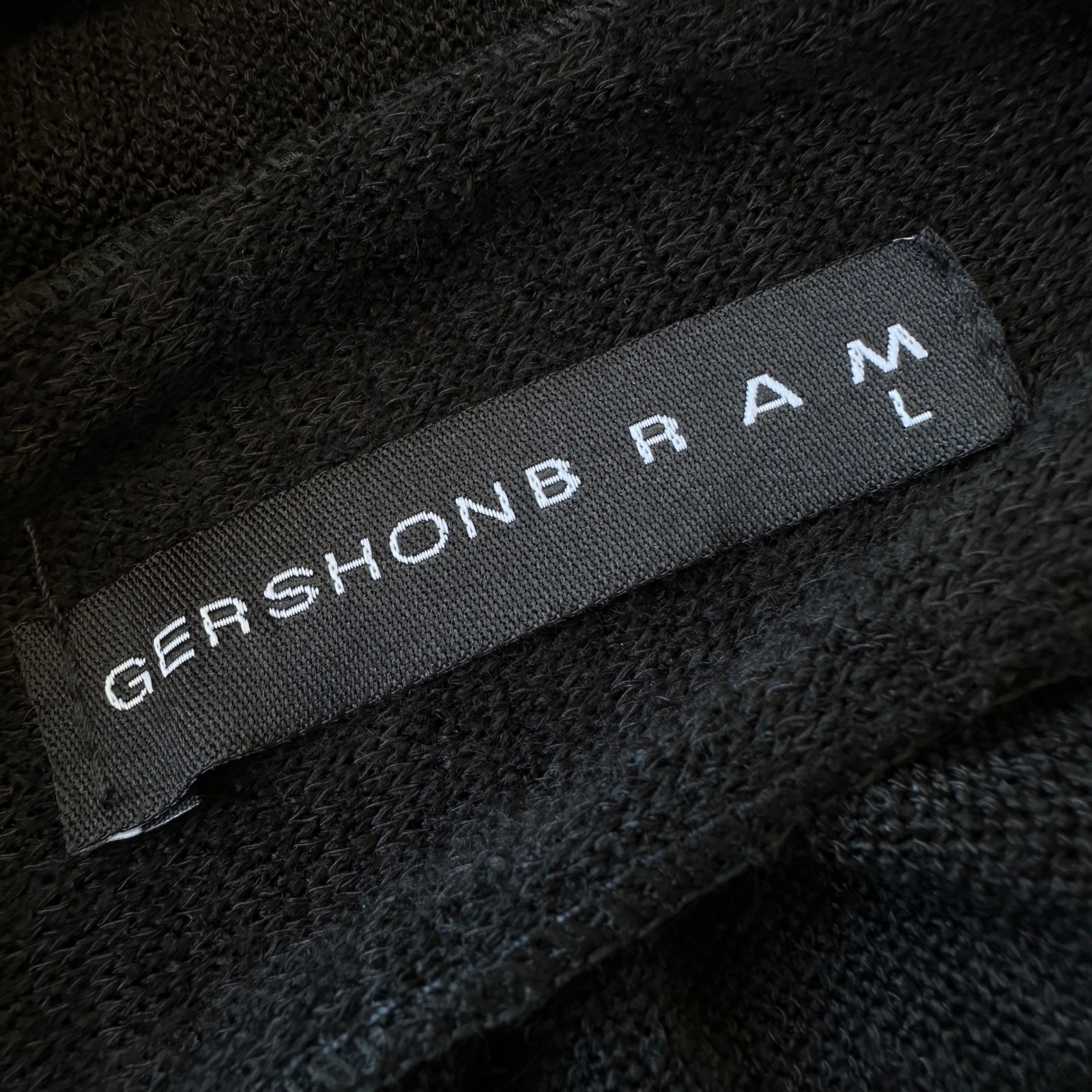 Gershon Bram Black Tunic Dress Long Sleeve Pleated Detail Lagenlook Size Large