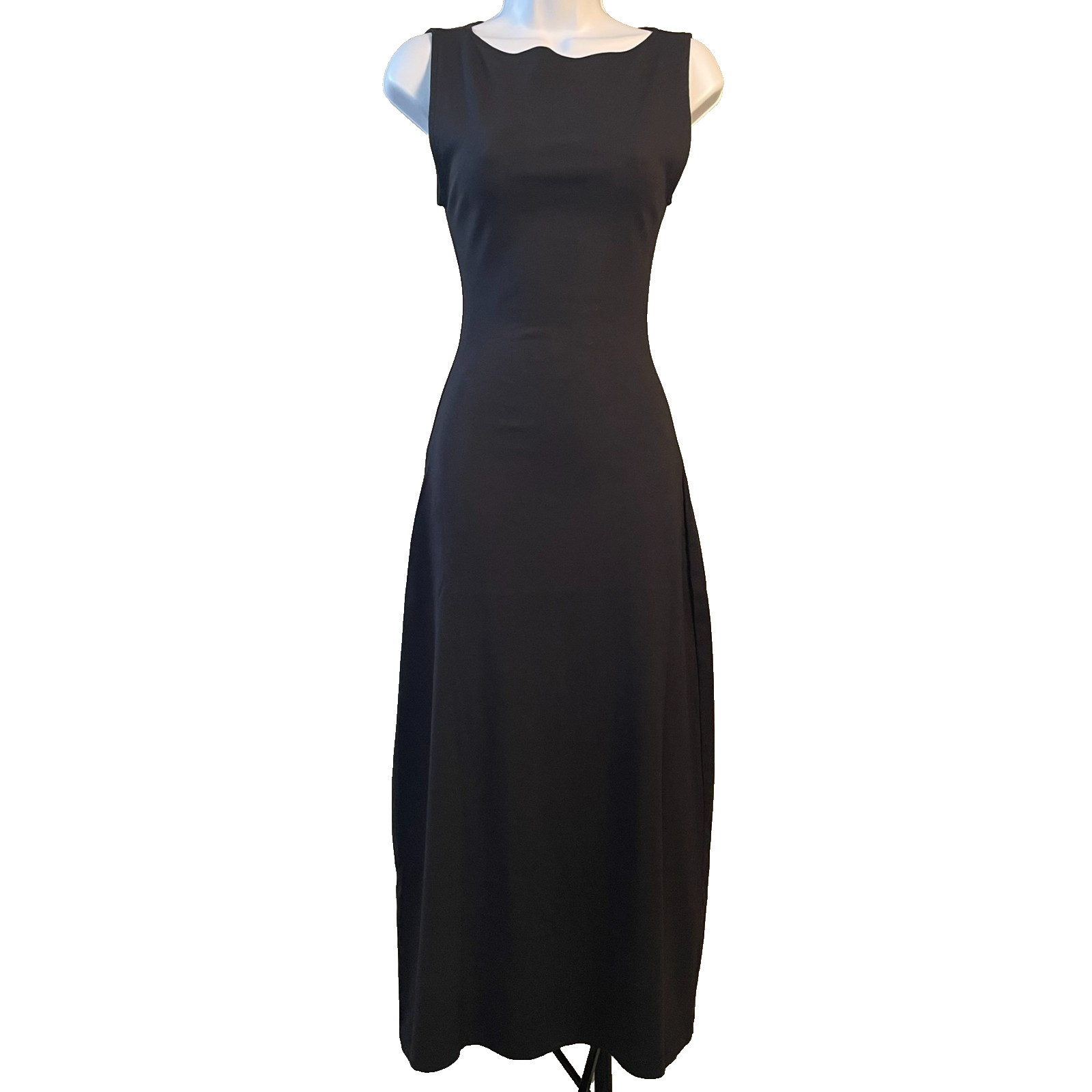 NWT WeWoreWhat Boat Neck Midi Dress Womens S Black Ribbed Bodycon Sexy Cocktail
