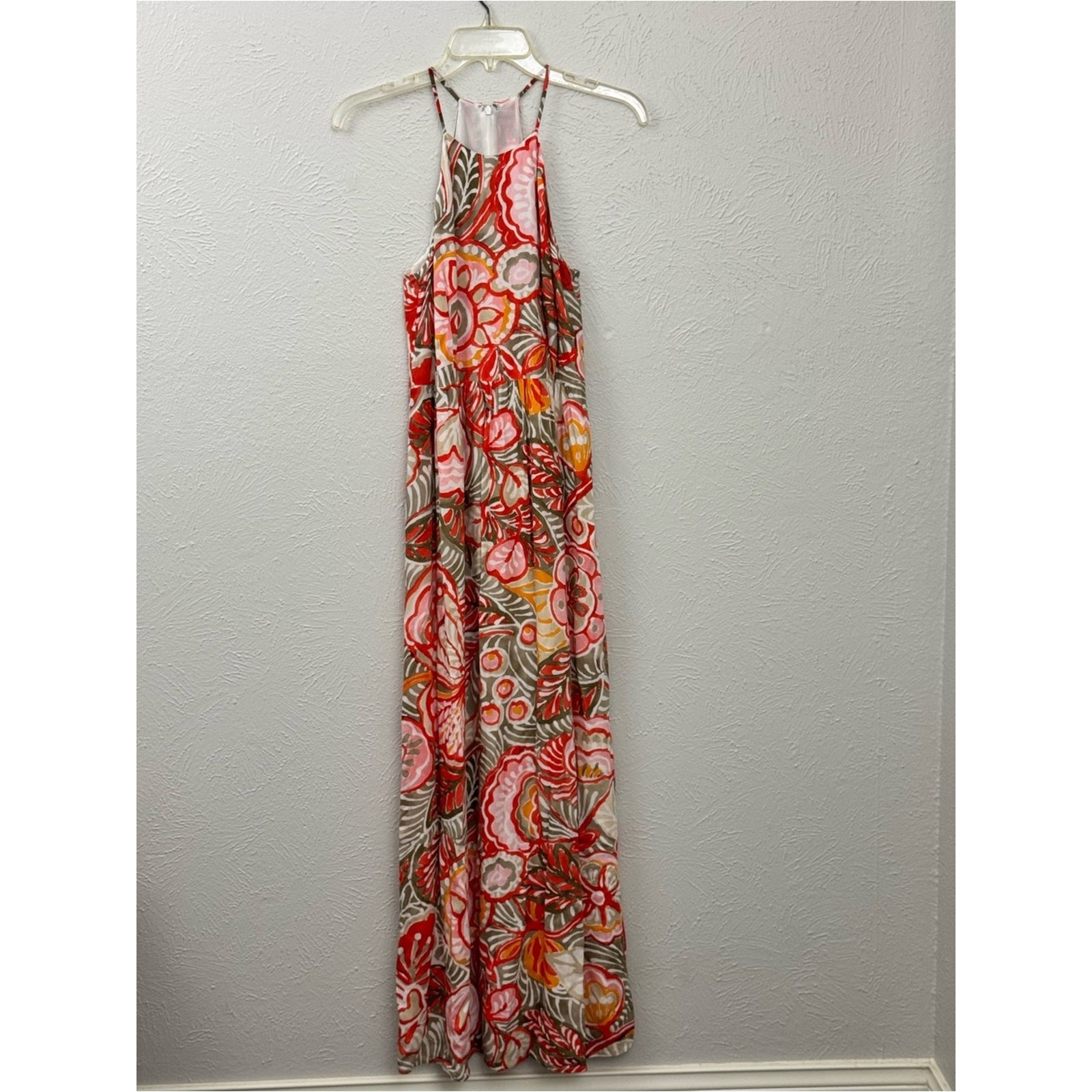 NWT Ann Taylor LOFT Floral Print Maxi Dress Size 4 Tropical Boho Summer Dress