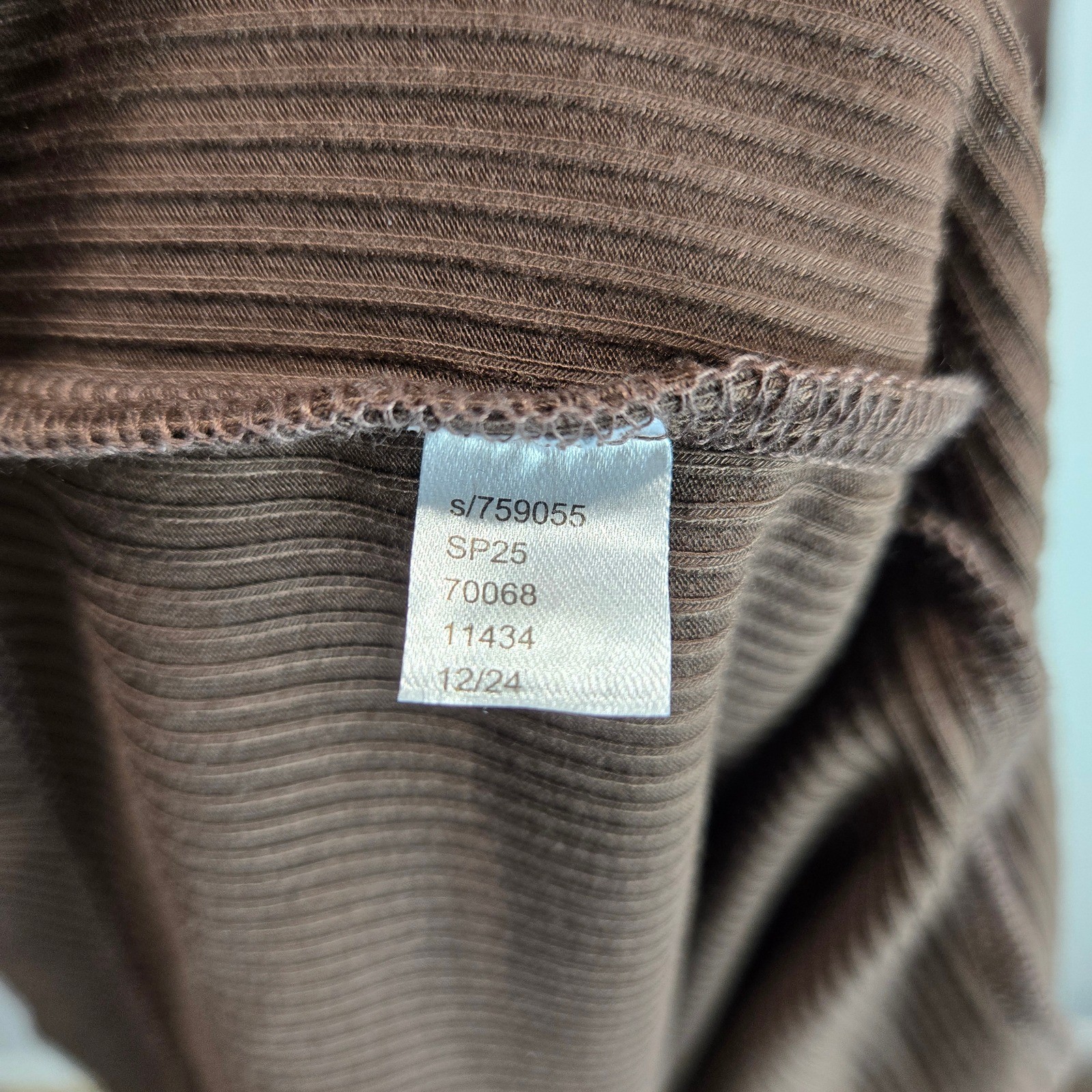 Lou & Grey Brown Ribbed Cutout Back Maxi Dress Espresso Medium Resort Casual New