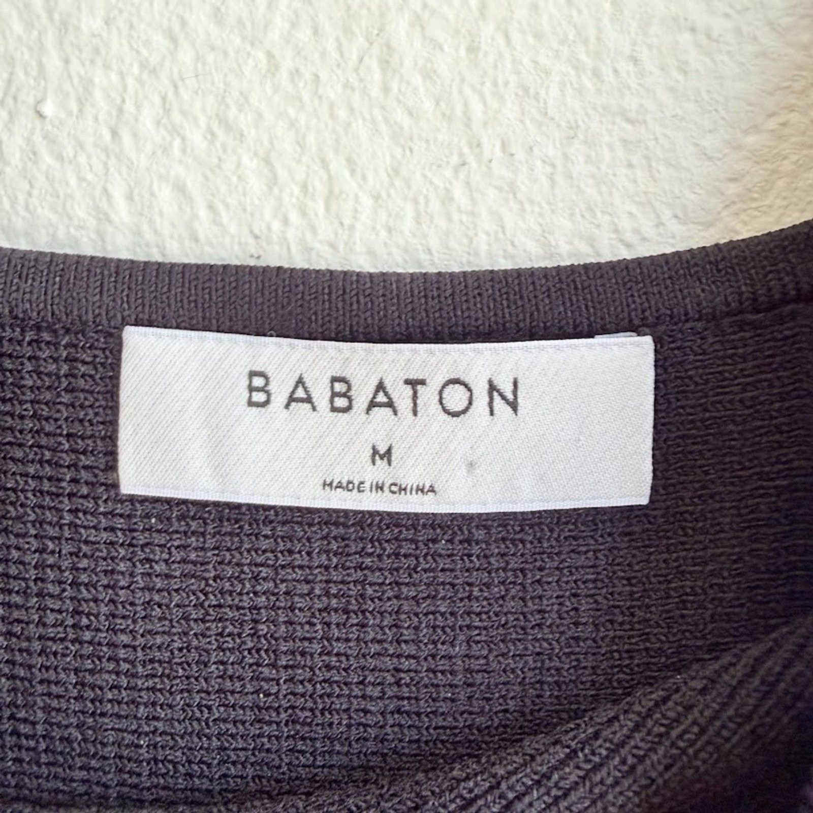 Aritzia Babaton Sculpt Knit Ribbed Square Neck Mini Tank Dress in Black size M