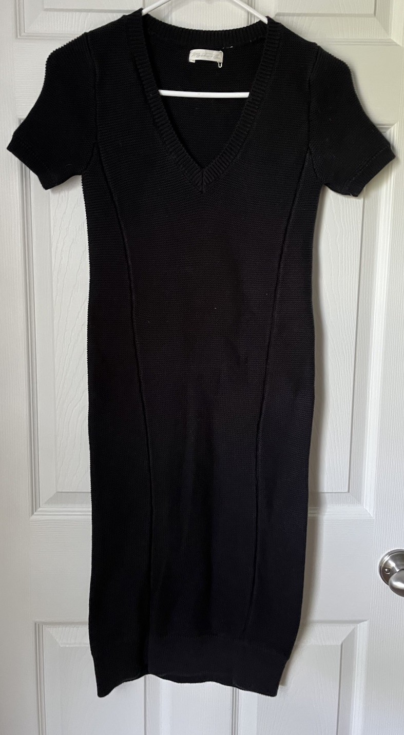 Martin + Osa Black Knit Sweater Dress Size xs