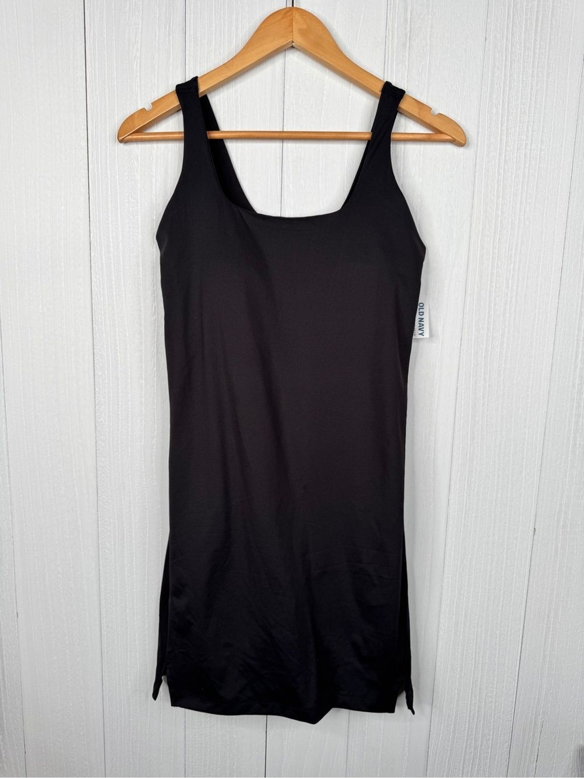 Old Navy PowerSoft Shelf-Bra Support Black Athletic Dress Size S NWT