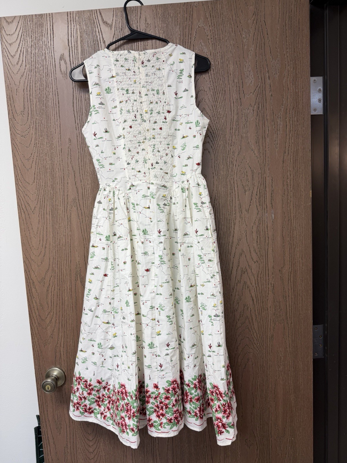 J CREW SIZE 2P V-neck dress in Map Print CT664