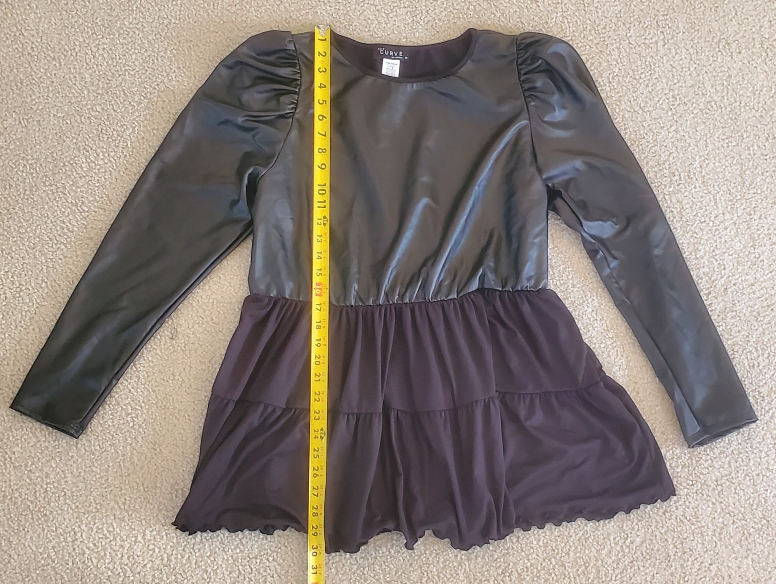 The Curve LA Black Flare Ruffle Cocktail Evening Mini Dress Women’s Size 3X G7