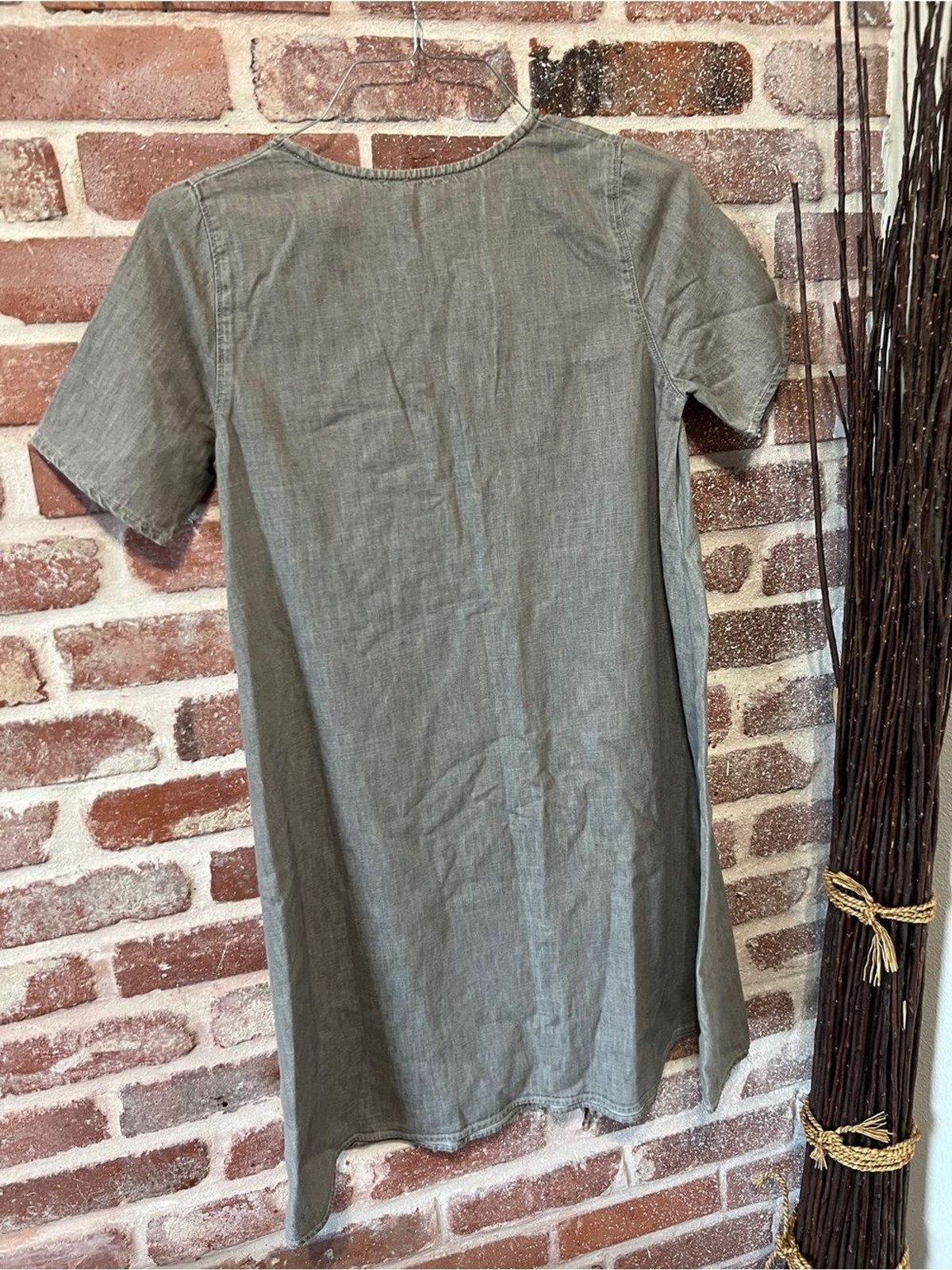 GAP Short Sleeve Denim Pocket Dress