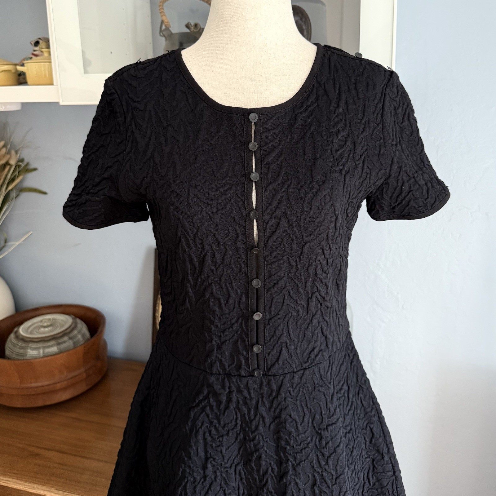 Opening Ceremony Desert Jacquard Flare Dress Black Size L