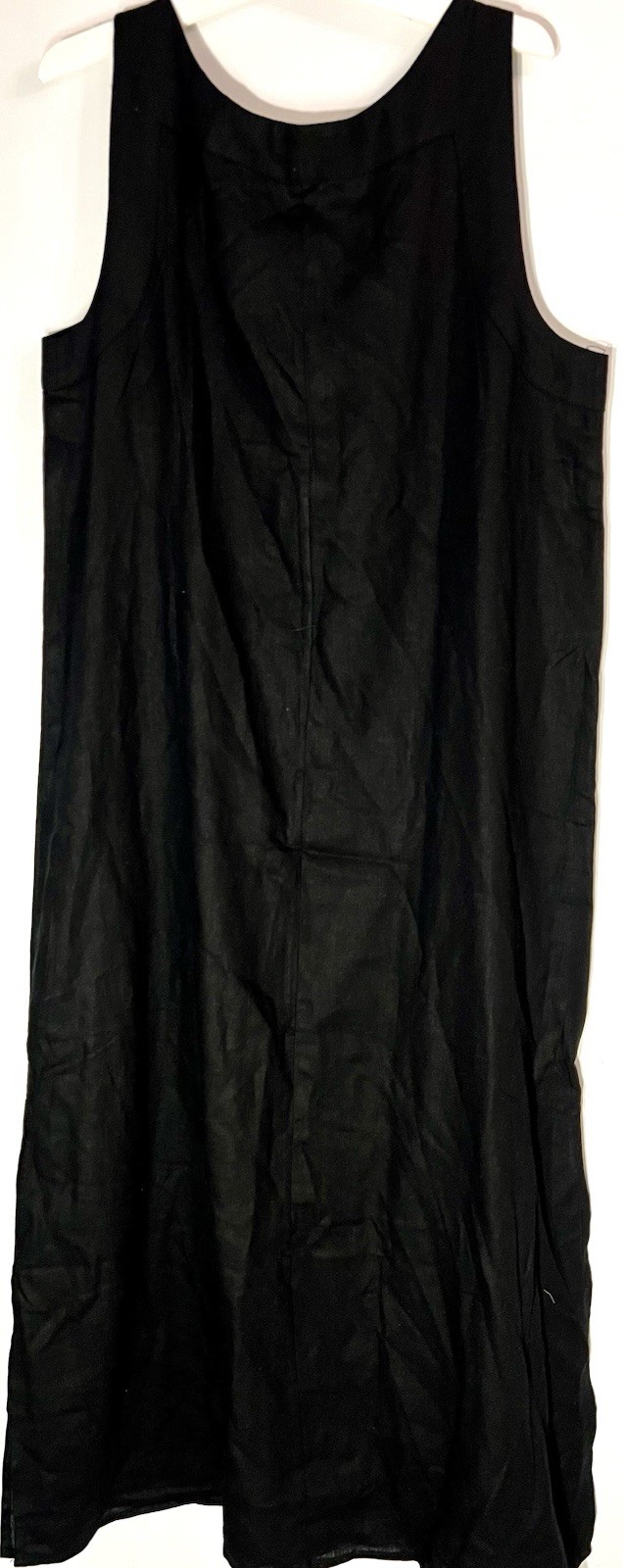 DKNY Women’s Breathable Side Slits Pullover Soft Linen A Line Summer Dress M