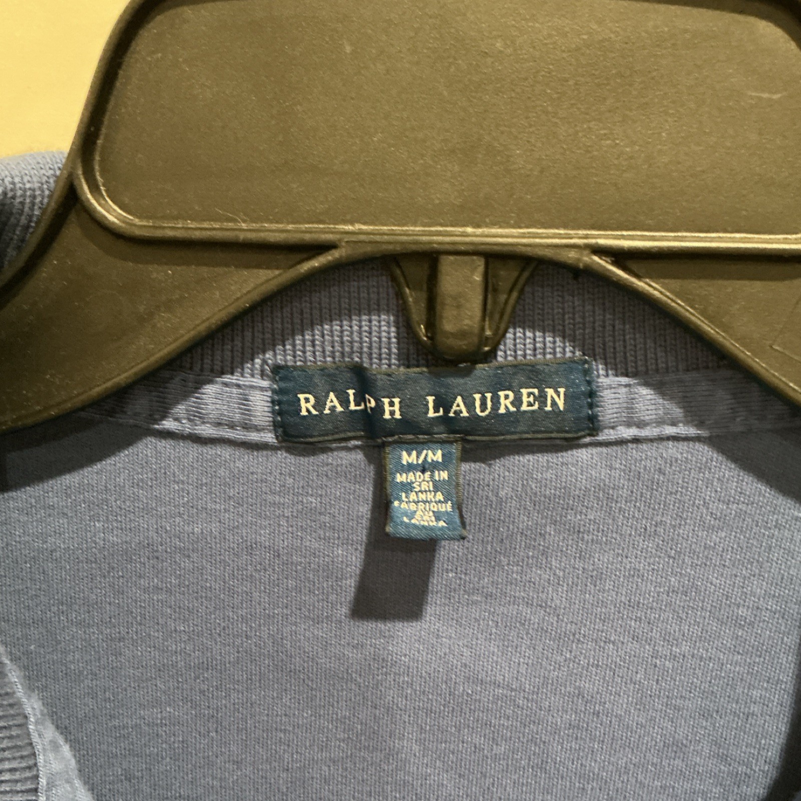 Ralph Lauren Blue Solid Knit Polo Shirt Dress Collared Button Logo Mini Size M