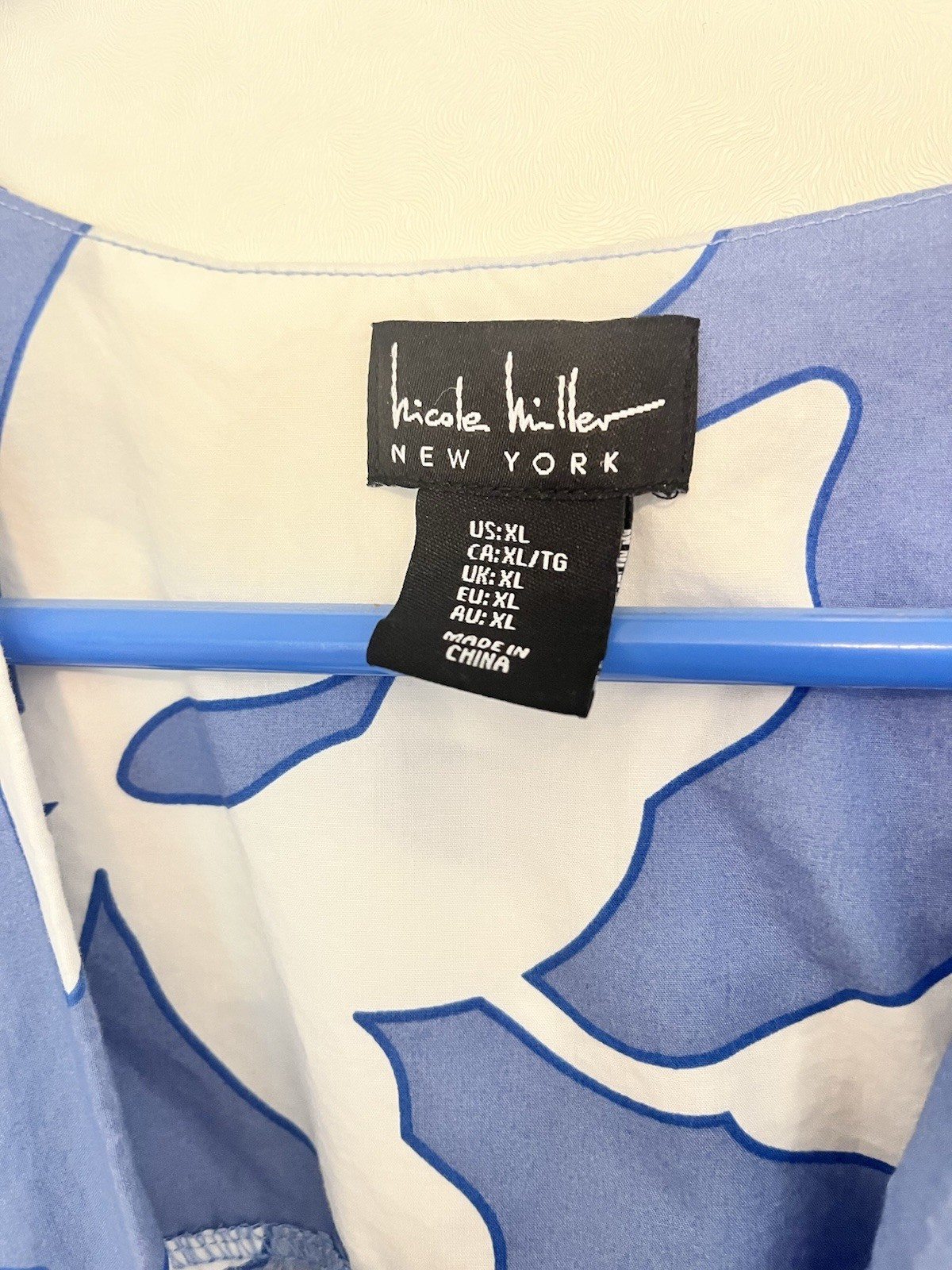Nicole Miller blue midi dress 🦋 💙 size XL